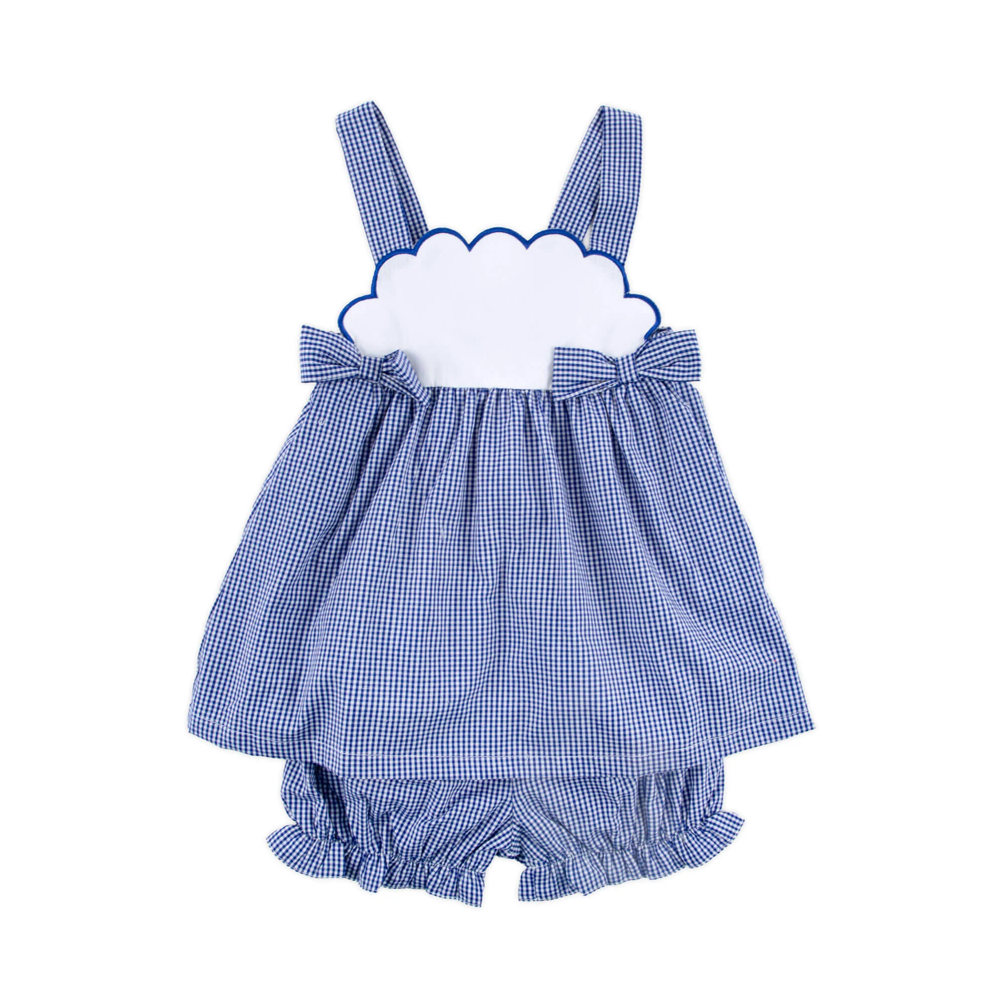Royal Blue Gingham Tess Bloomer Set - Image 2