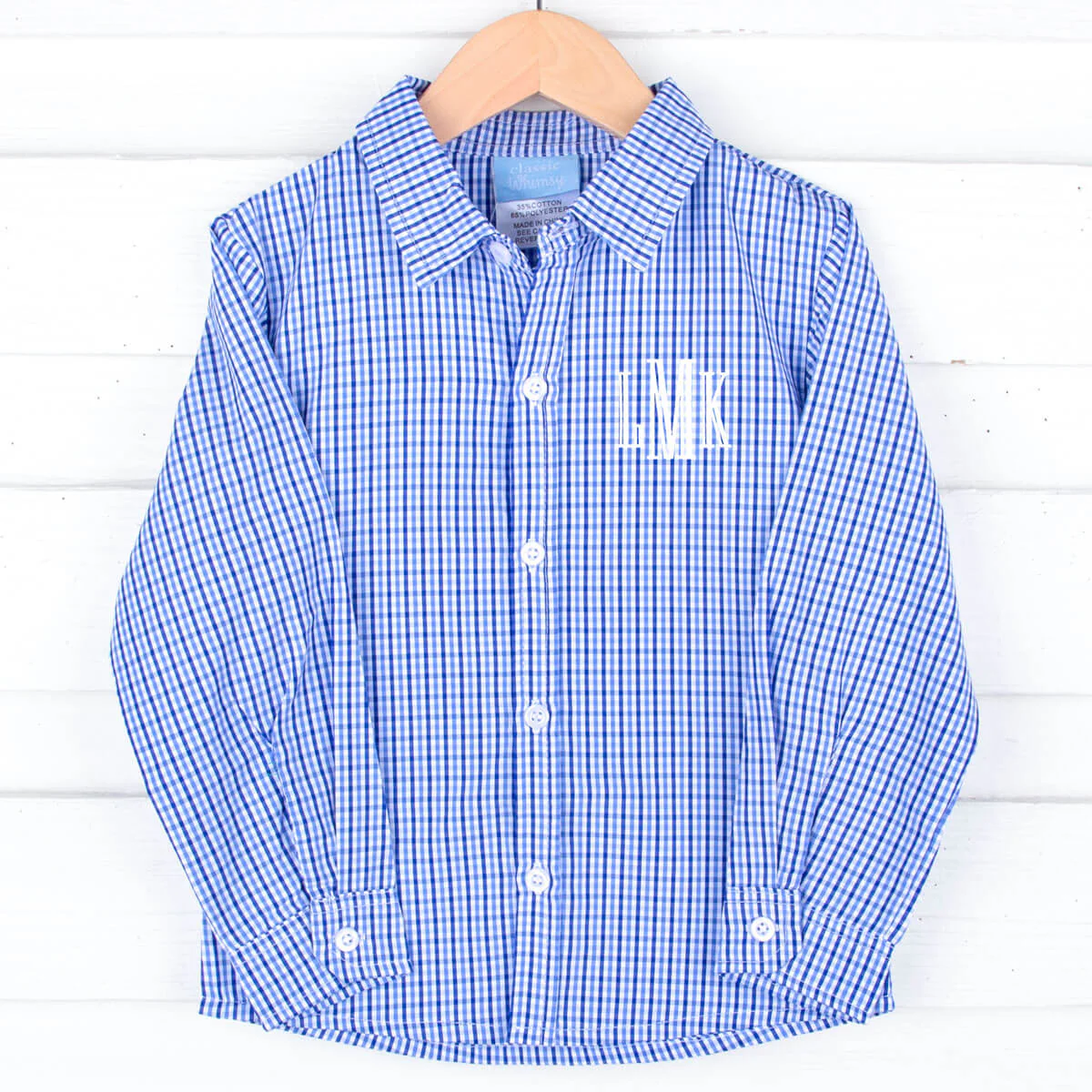 Royal & Light Blue Gingham Button Down Shirt - Image 2