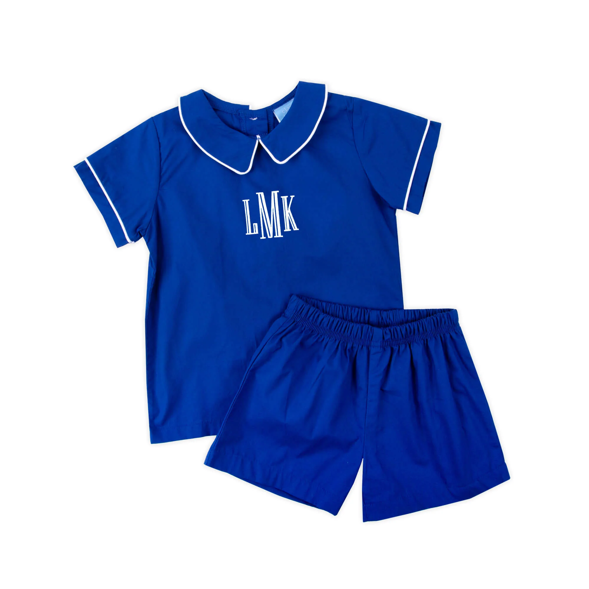 Royal Blue Collared Short Set - Image 2