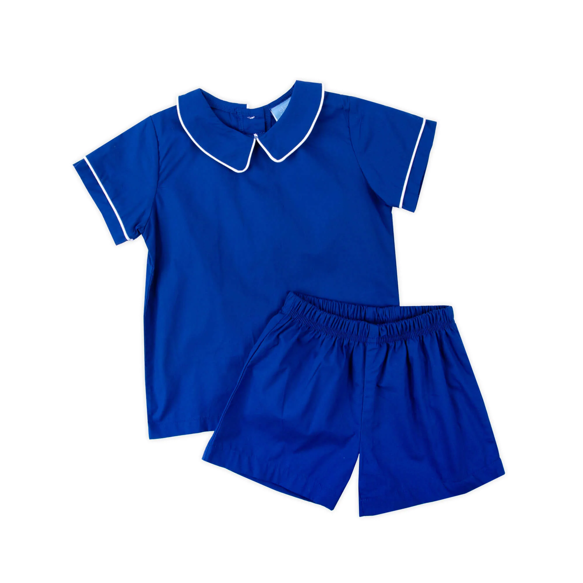 Royal Blue Collared Short Set - Image 3