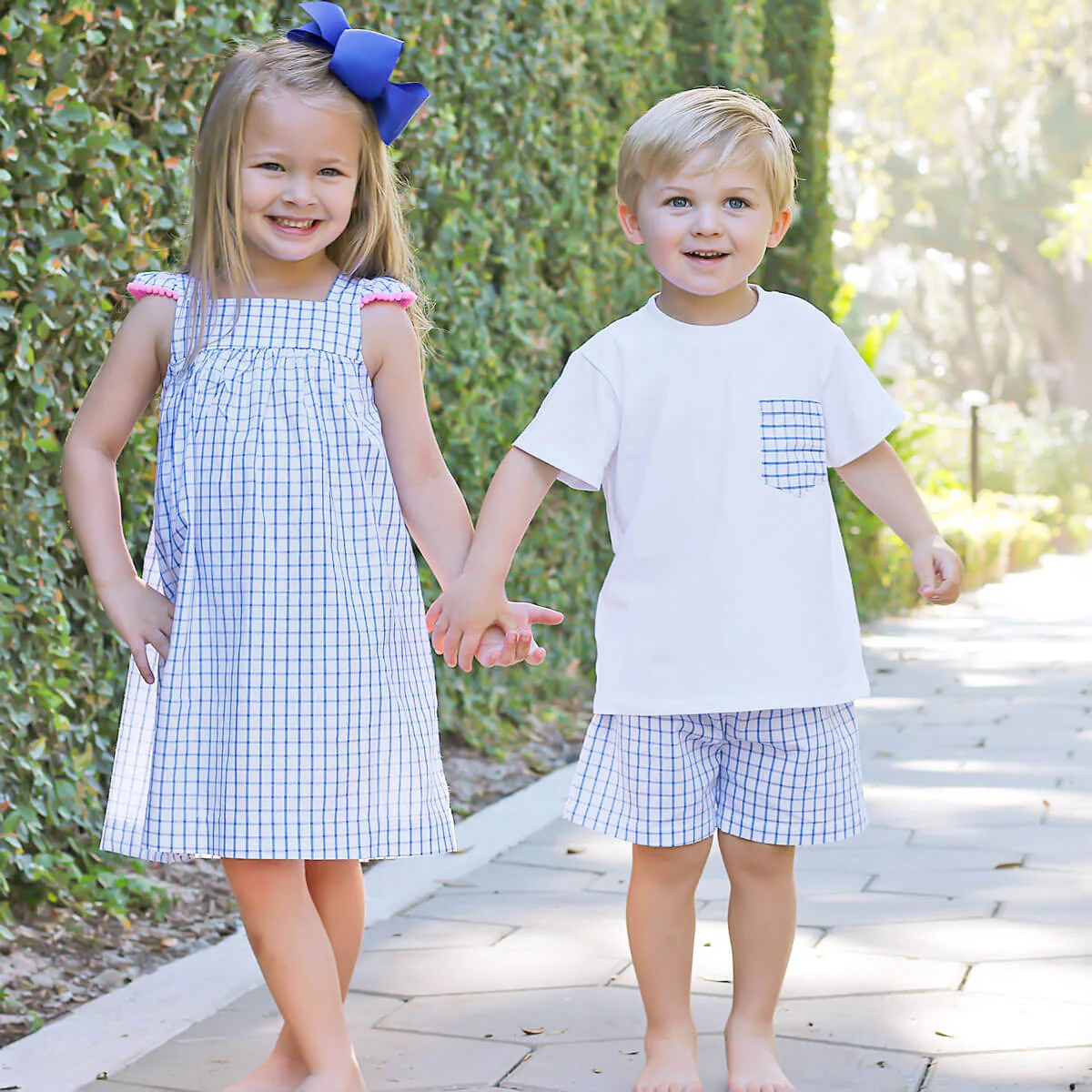 Blue Windowpane Amy Dress - Image 3