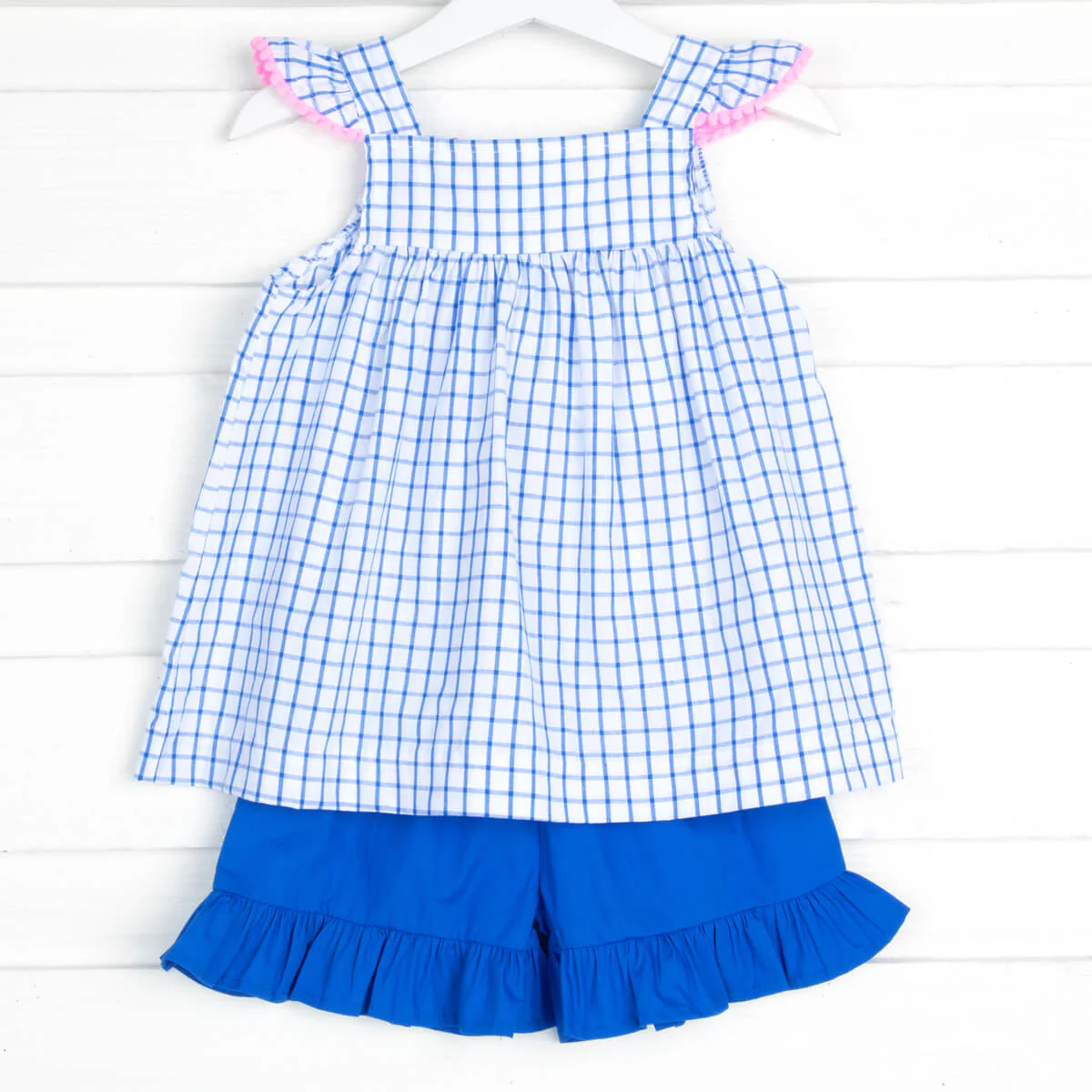 Blue Windowpane Amy Short Set - Image 2