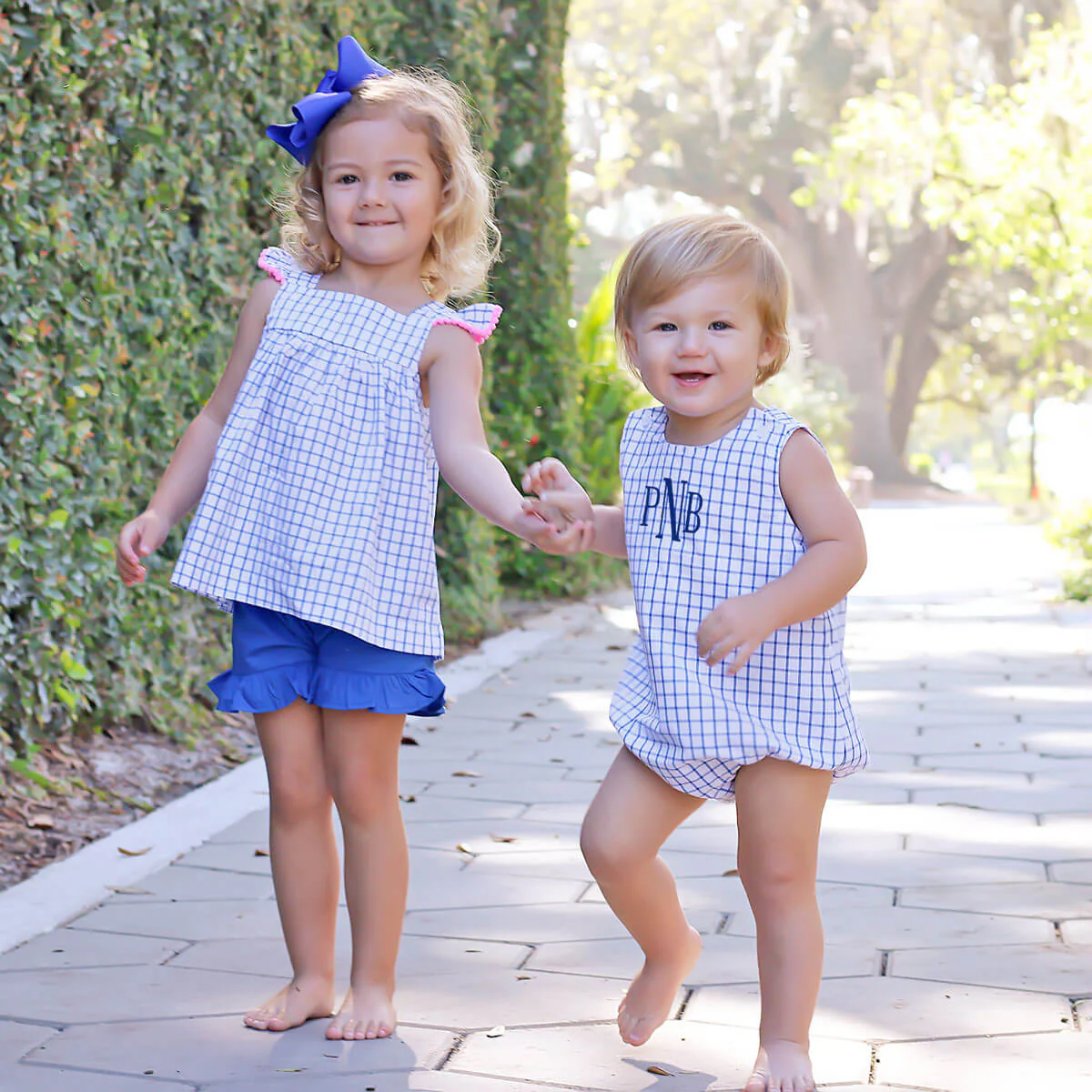 Blue Windowpane Amy Short Set - Image 5