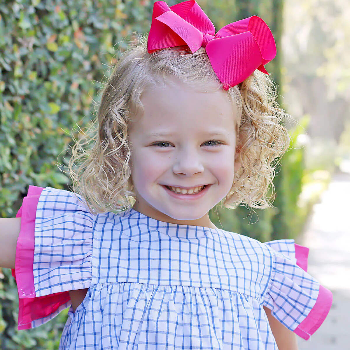 Blue Windowpane Maeve Dress - Image 3