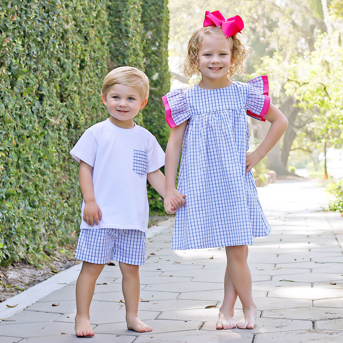 Blue Windowpane Maeve Dress - Image 4