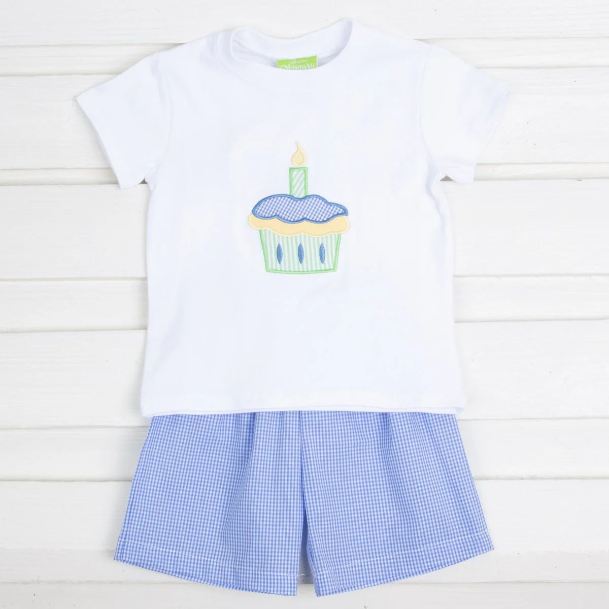 Cupcake Applique Royal Short Set - Image 5