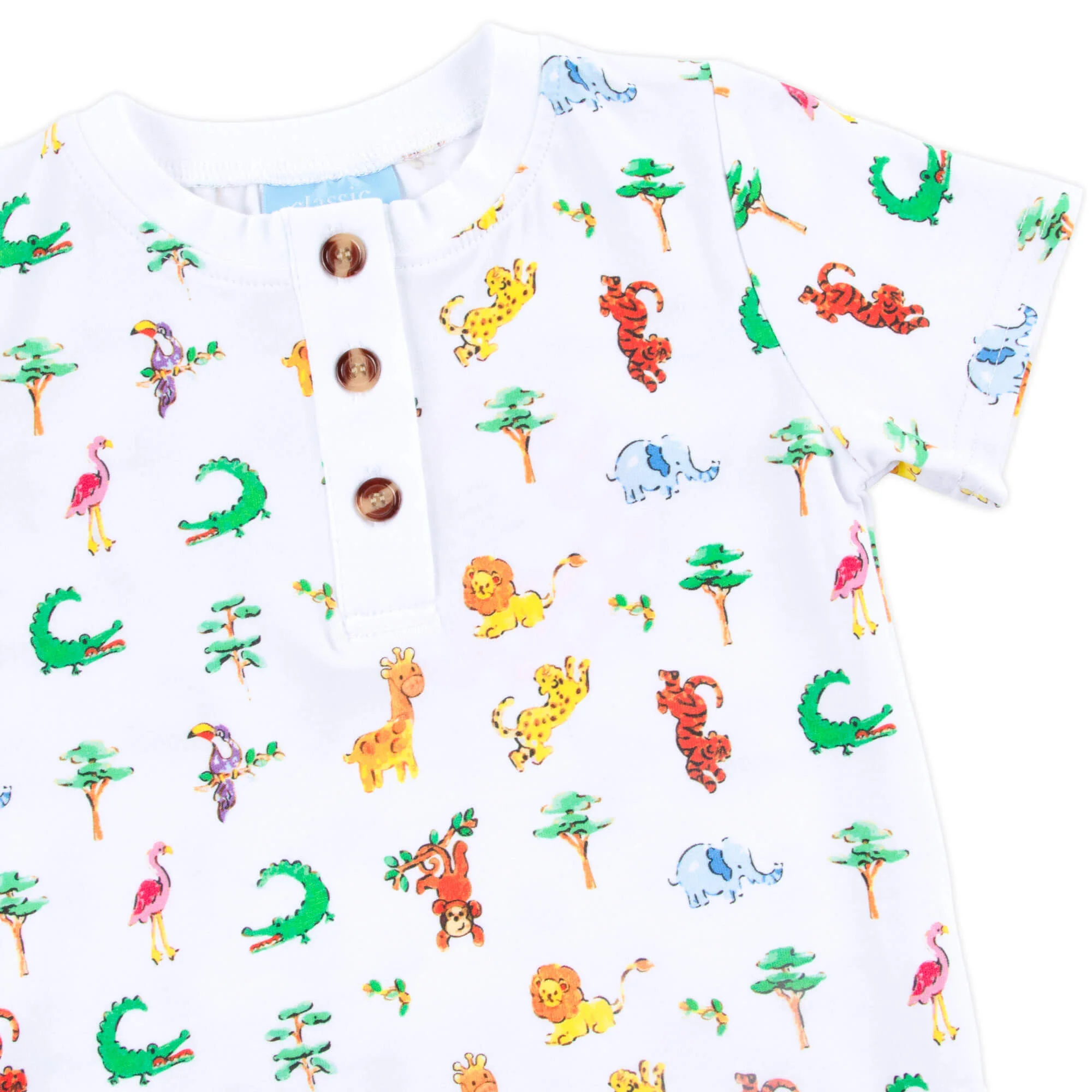 Safari Short Sleeve Henley Shirt - Image 3