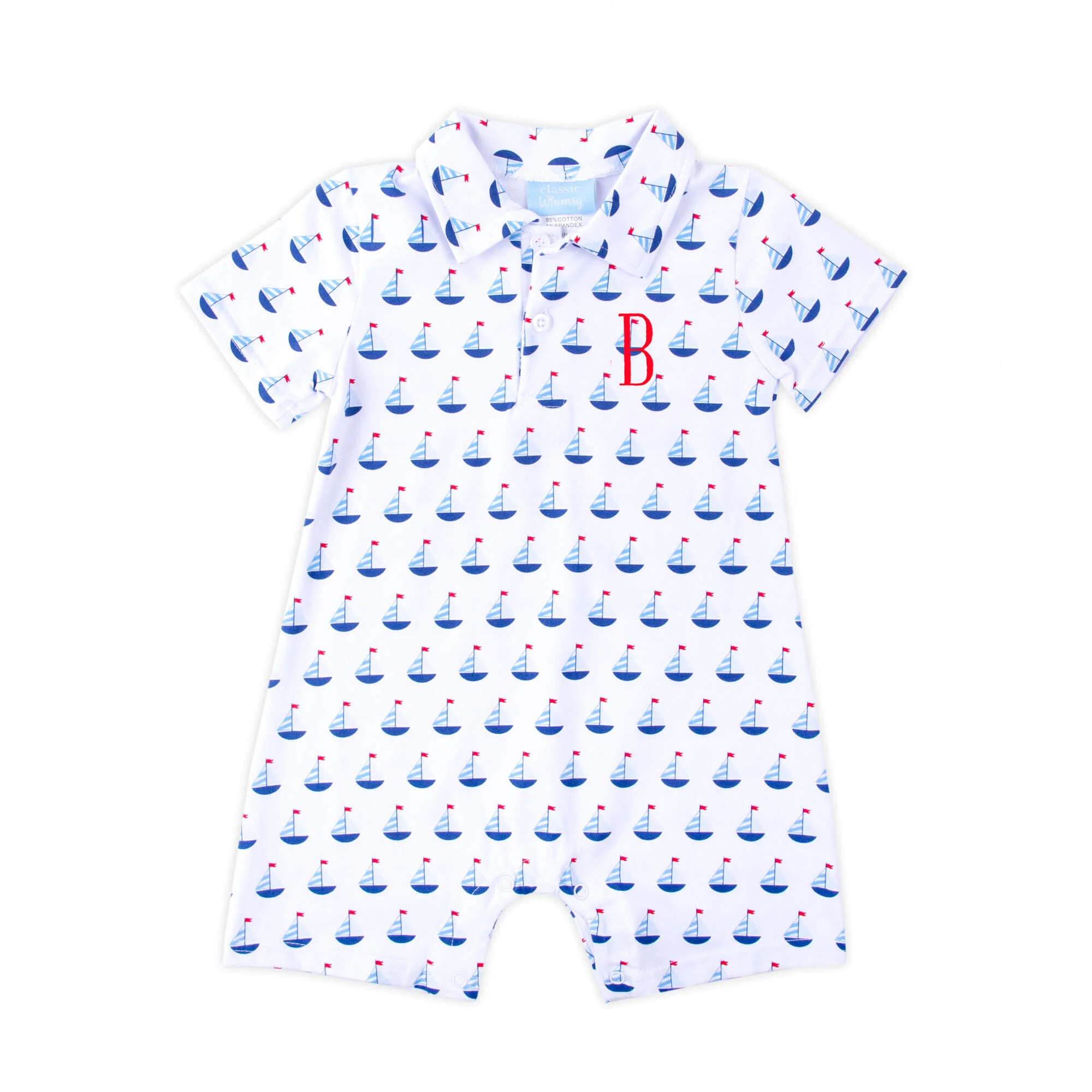 Sailboat Polo Romper - Image 2