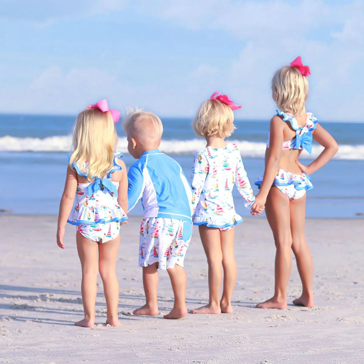 Watercolor Sailboat Rash Guard Set - Image 10
