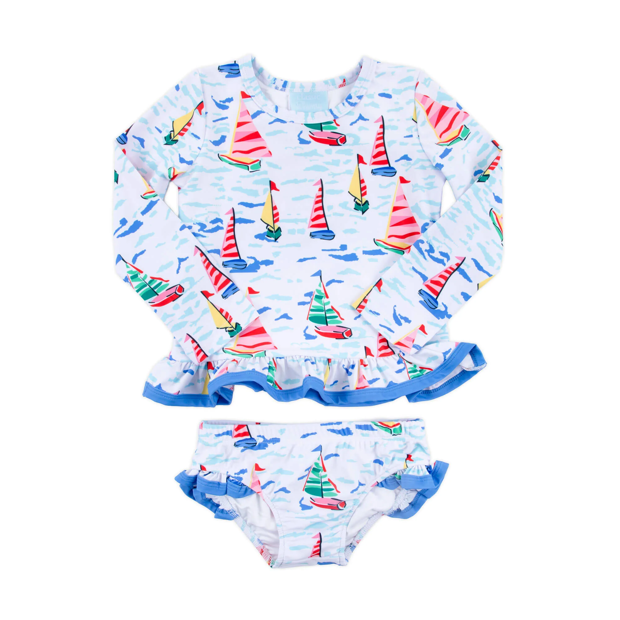 Watercolor Sailboat Rash Guard Set - Image 6