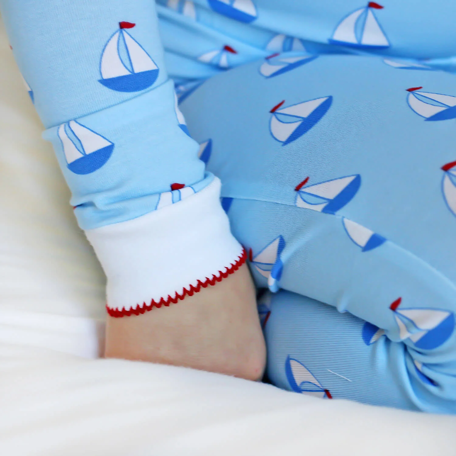 Blue Sailboat Henley Pajamas - Image 5