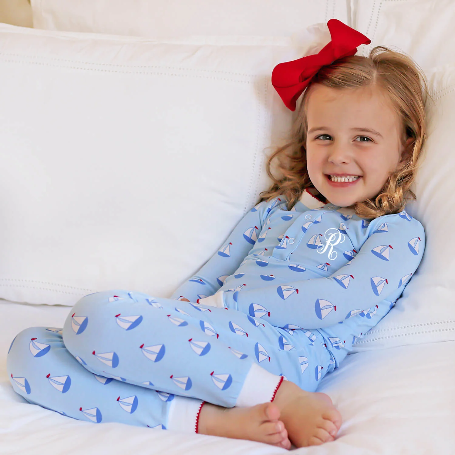 Blue Sailboat Henley Pajamas - Image 7