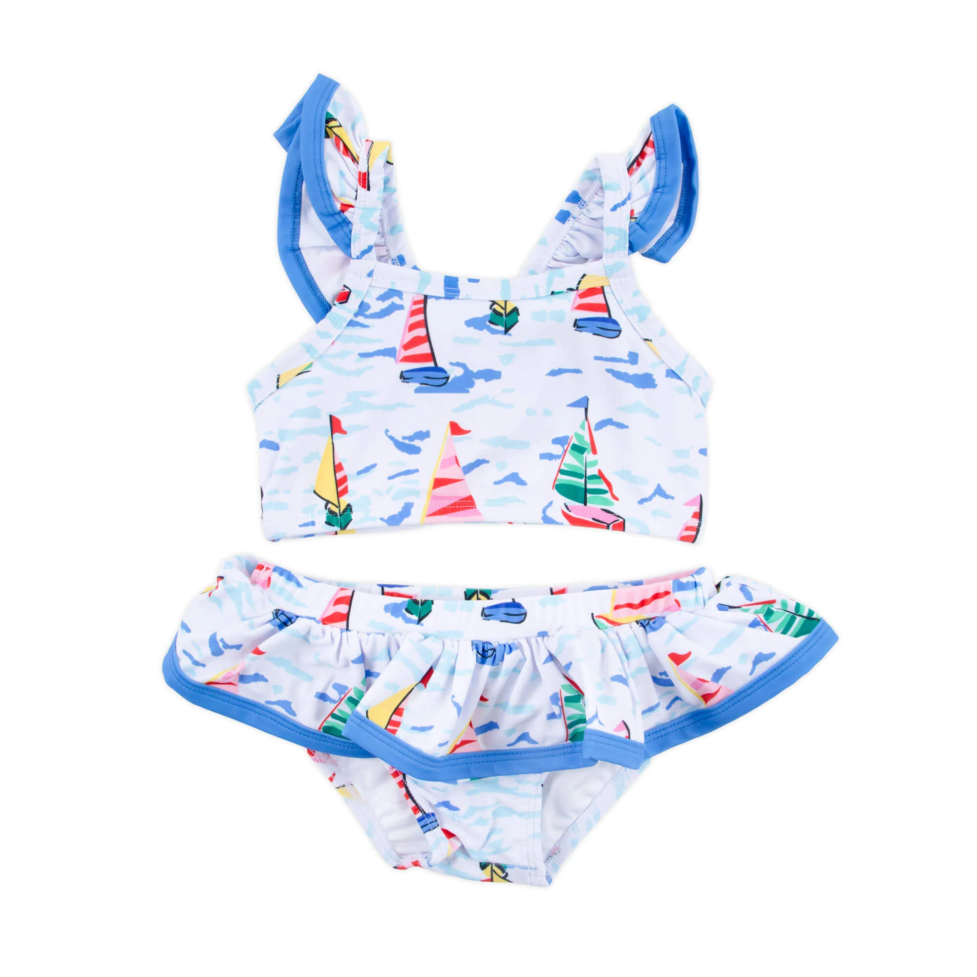 Watercolor Sailboat Two Piece Swimsuit - Image 8