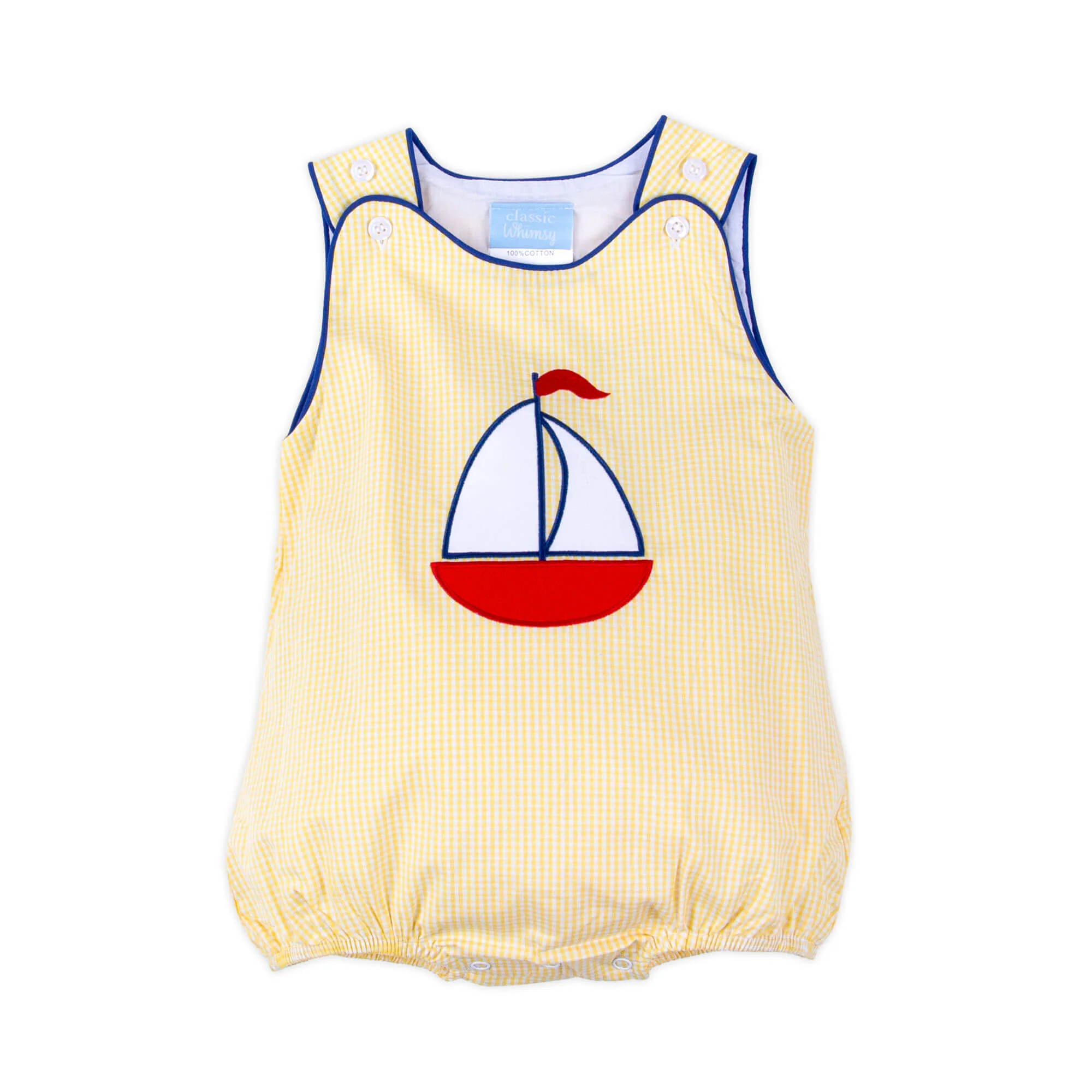 Newport Sailboat Yellow Gingham Sun Bubble - Image 2