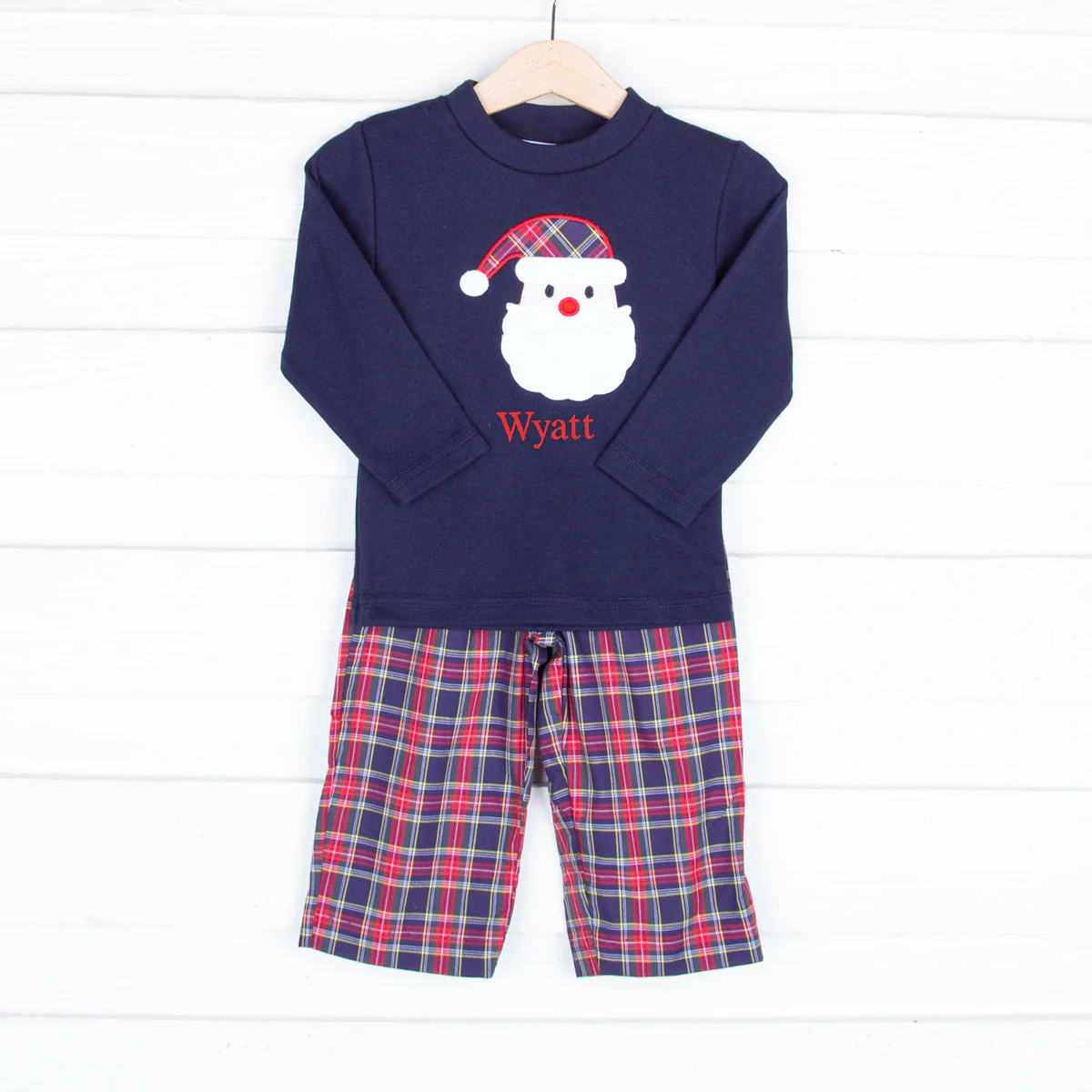 Santa Vermont Plaid Boy Pant Set - Image 3