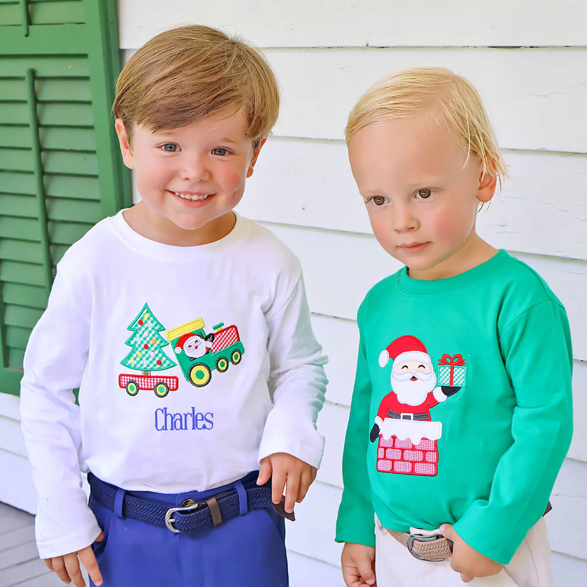 Up on the Housetop Green Long Sleeve Shirt - Image 2