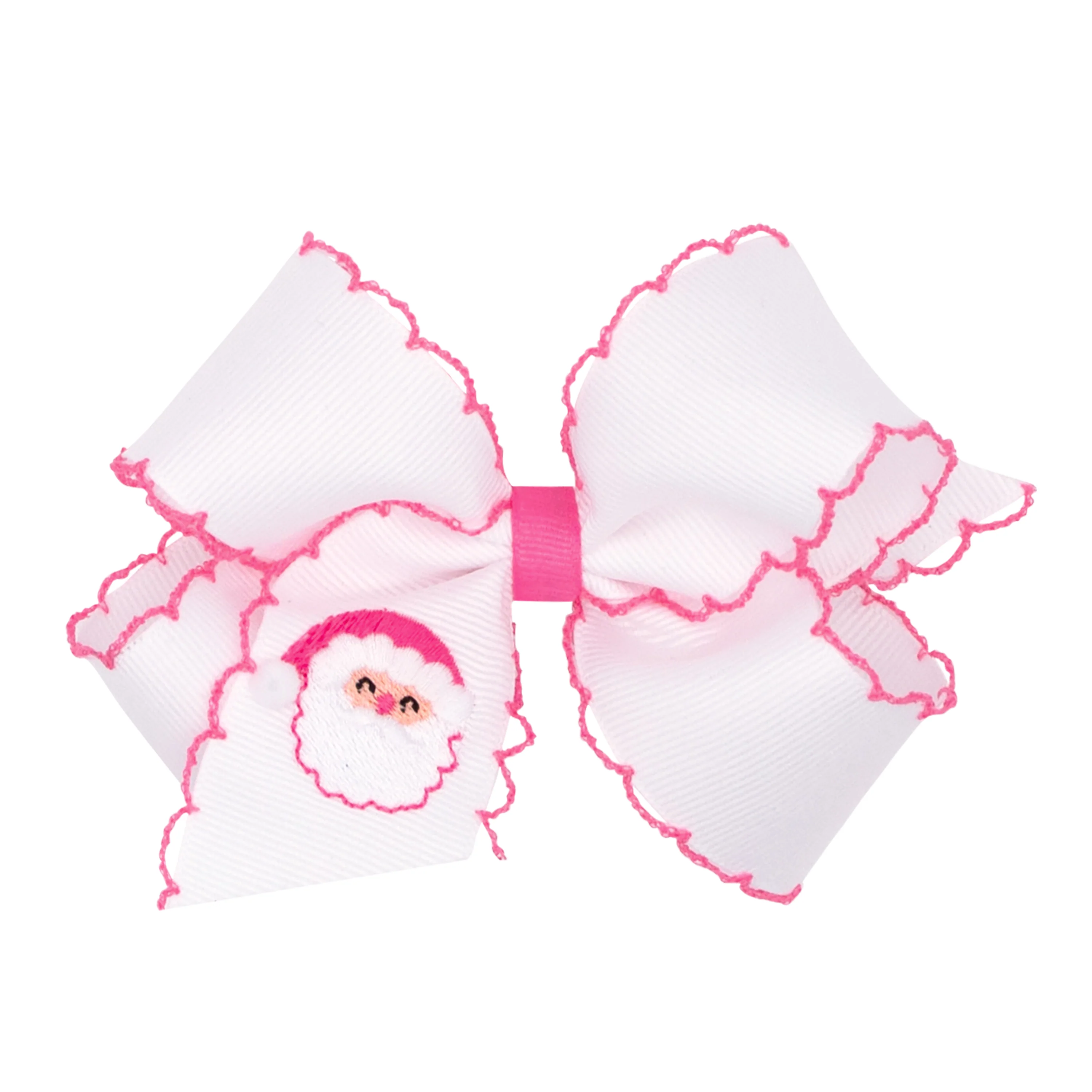 Santa Embroidered Moonstitch Bow - Image 4