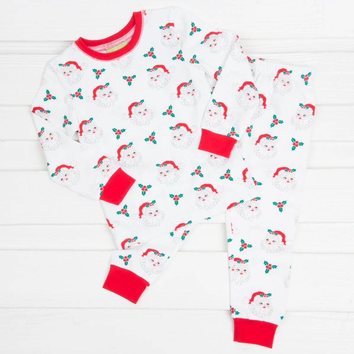 Vintage Santa White Pajamas - Image 2
