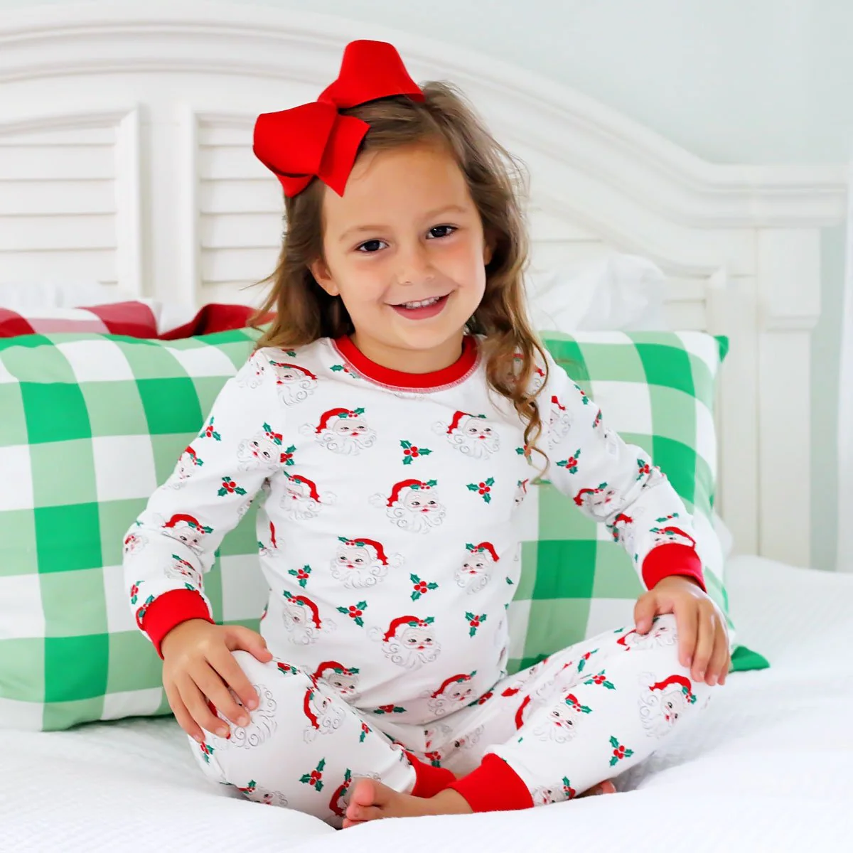 Vintage Santa White Pajamas - Image 3