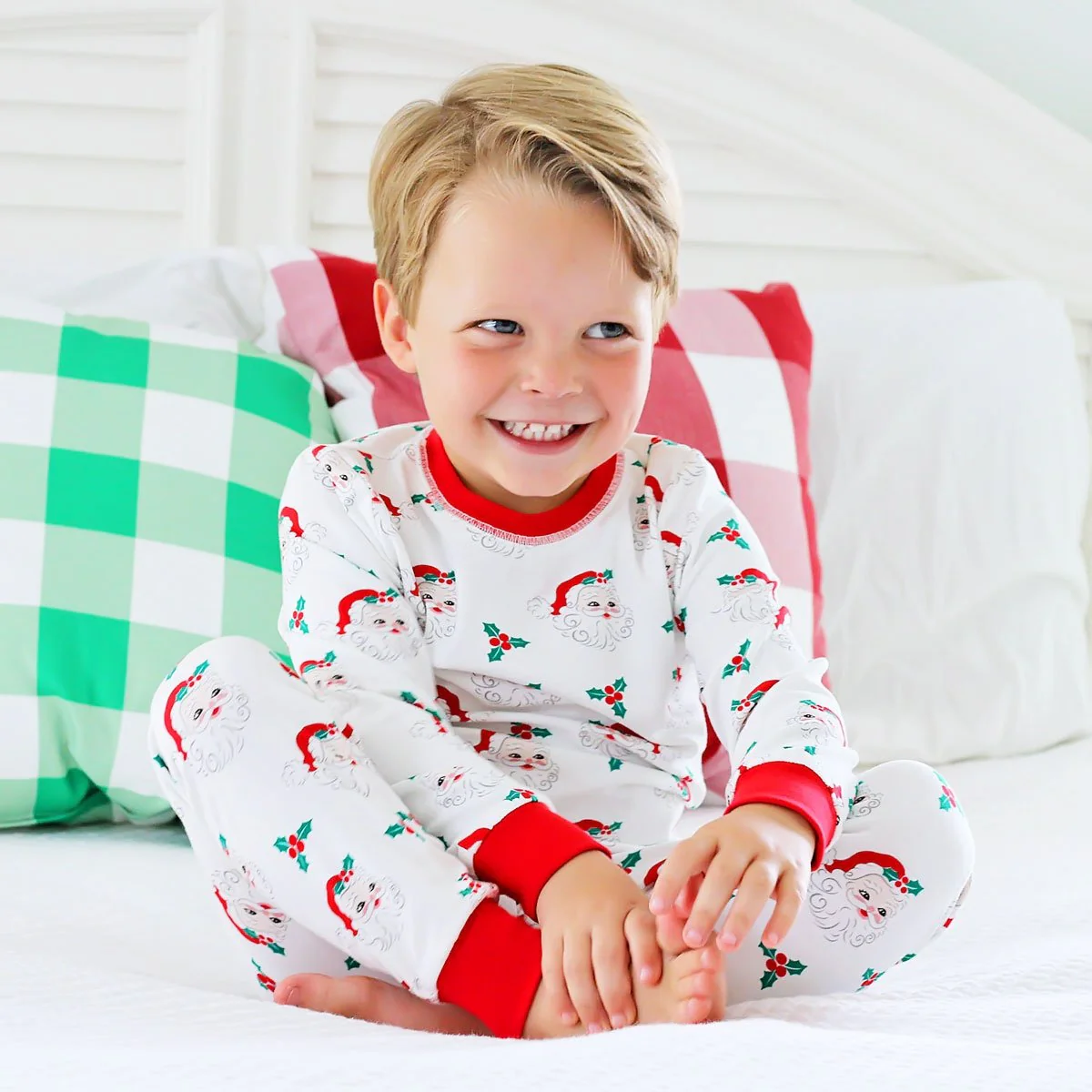 Vintage Santa White Pajamas - Image 4