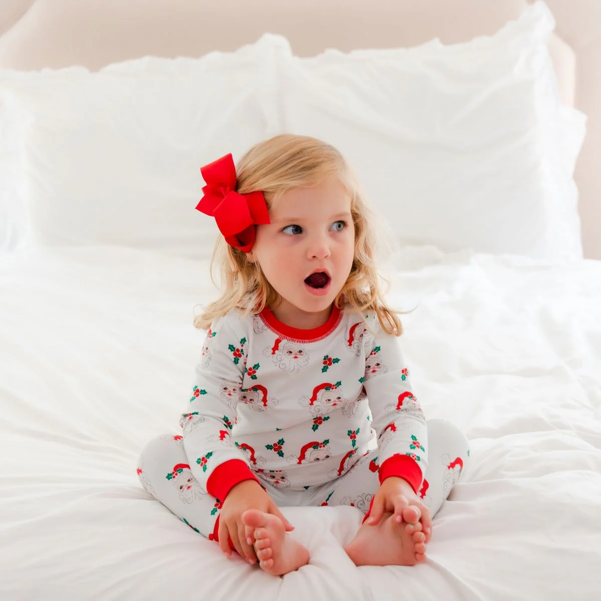 Vintage Santa White Pajamas - Image 9