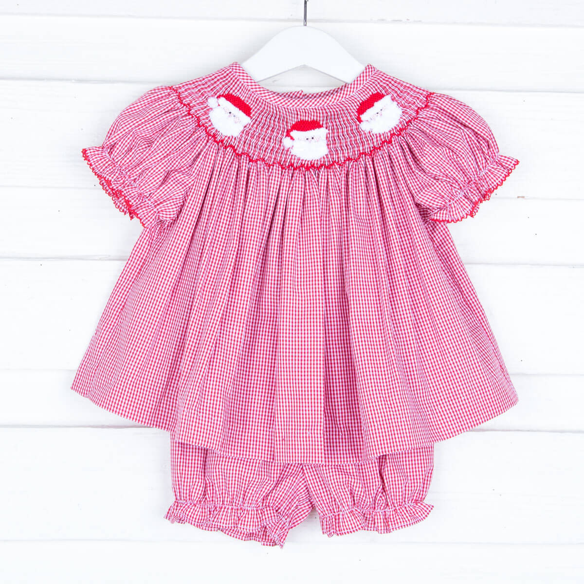 Santa's Favorite Smocked Bloomer Set - Image 2