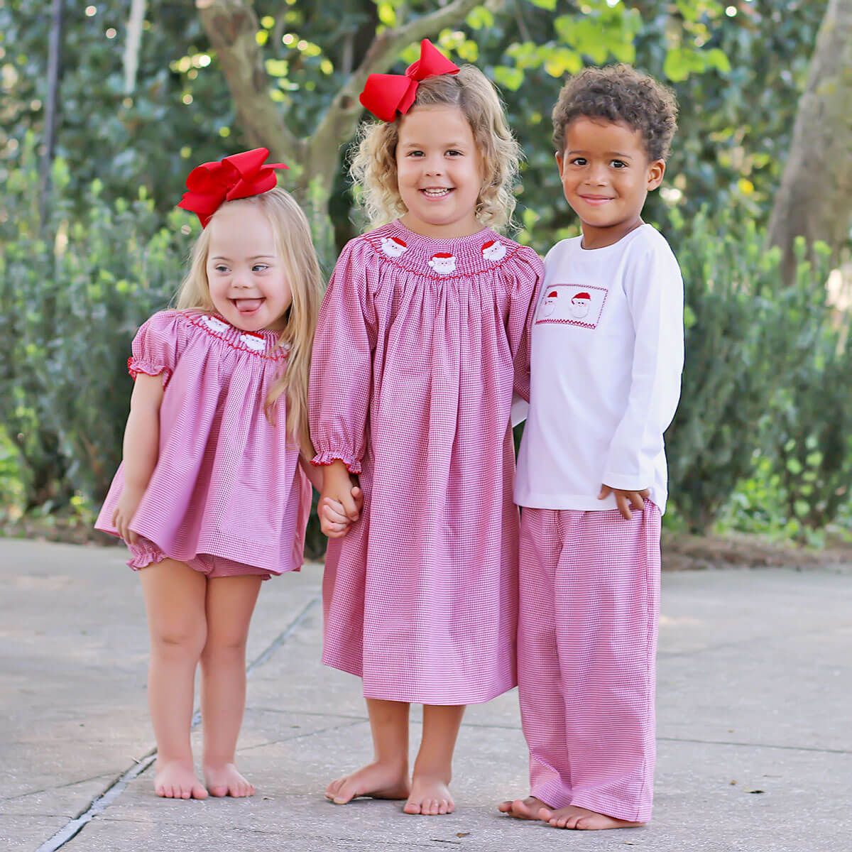 Santa's Favorite Smocked Bloomer Set - Image 3