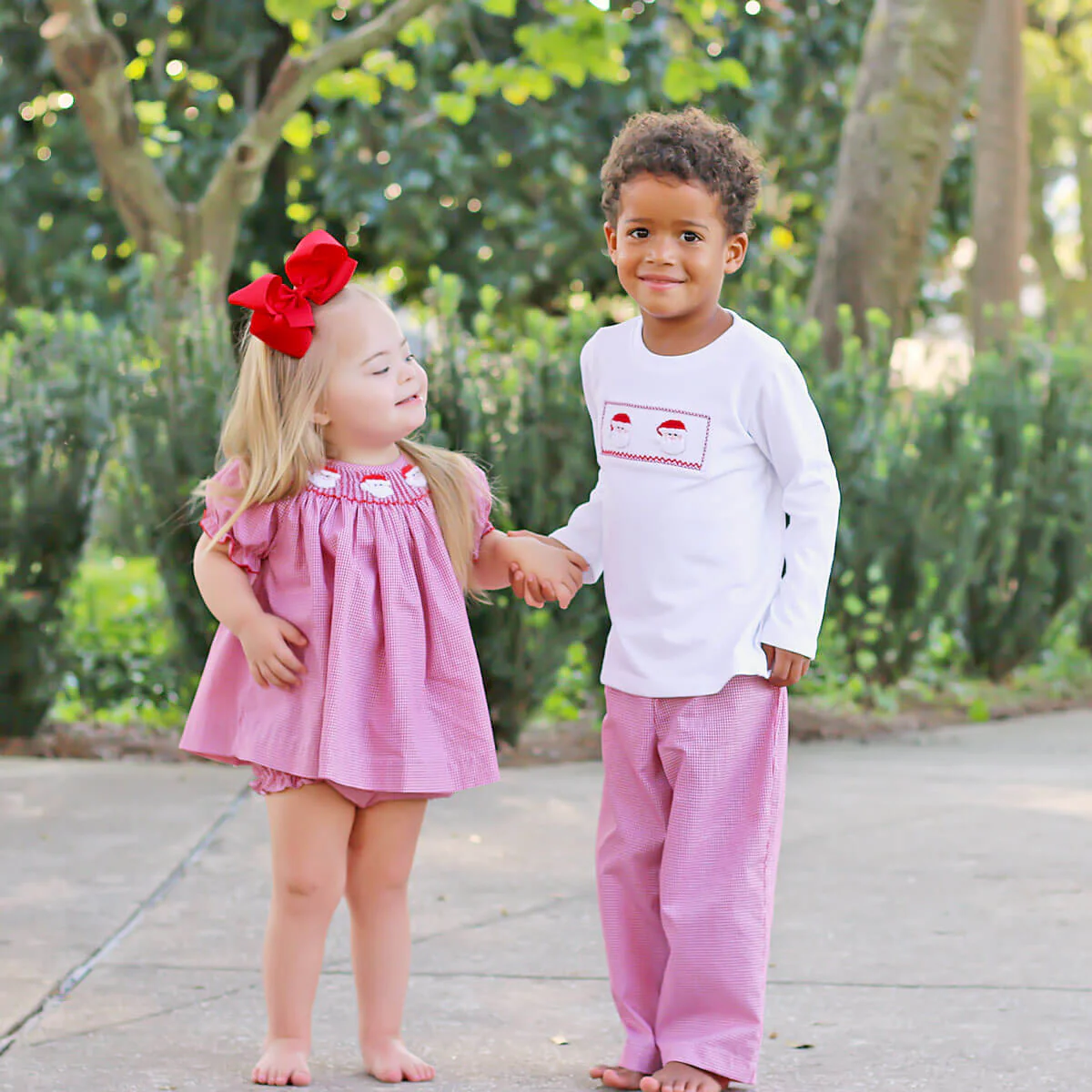 Santa's Favorite Smocked Bloomer Set - Image 5