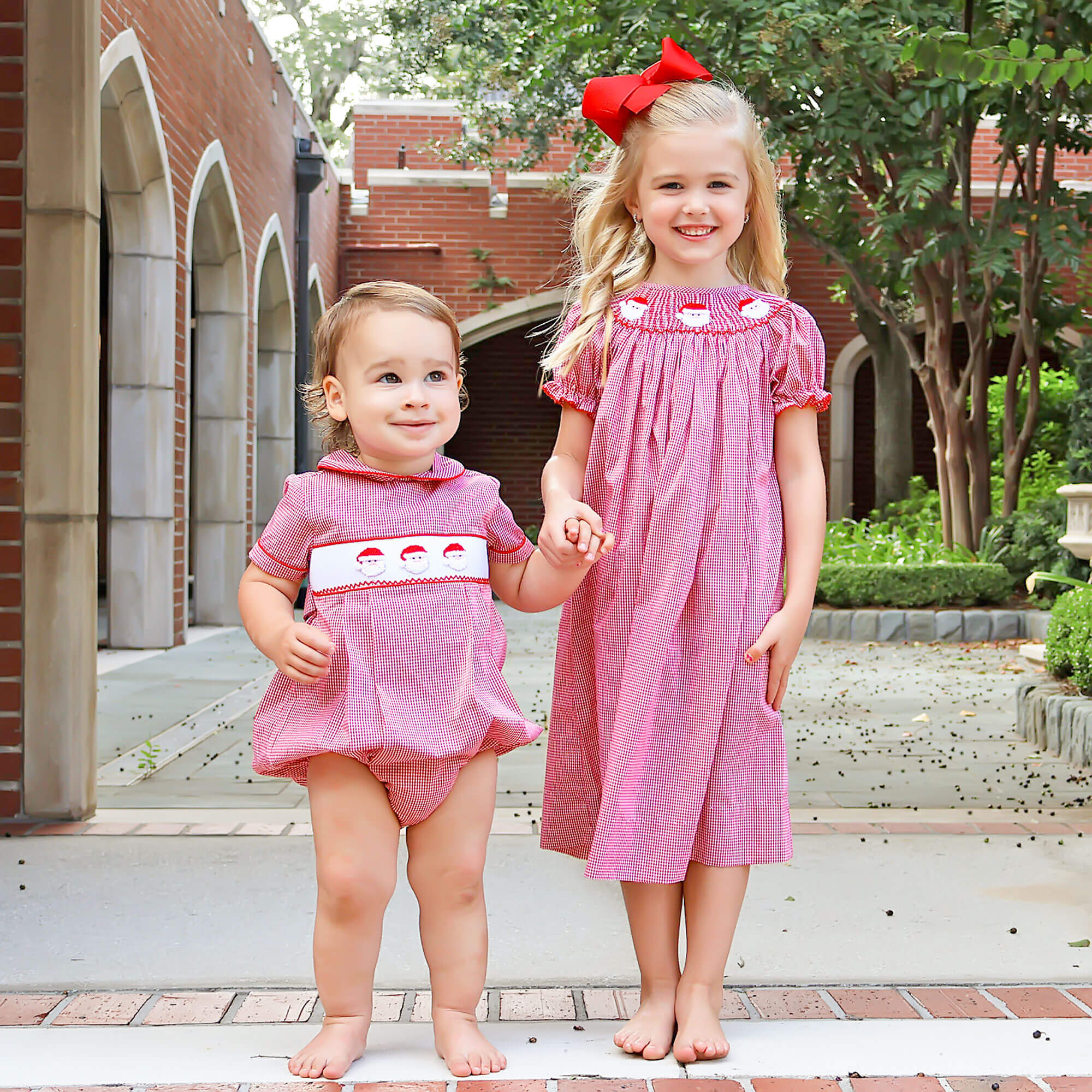 Santa's Favorite Smocked Collared Bubble - Image 3