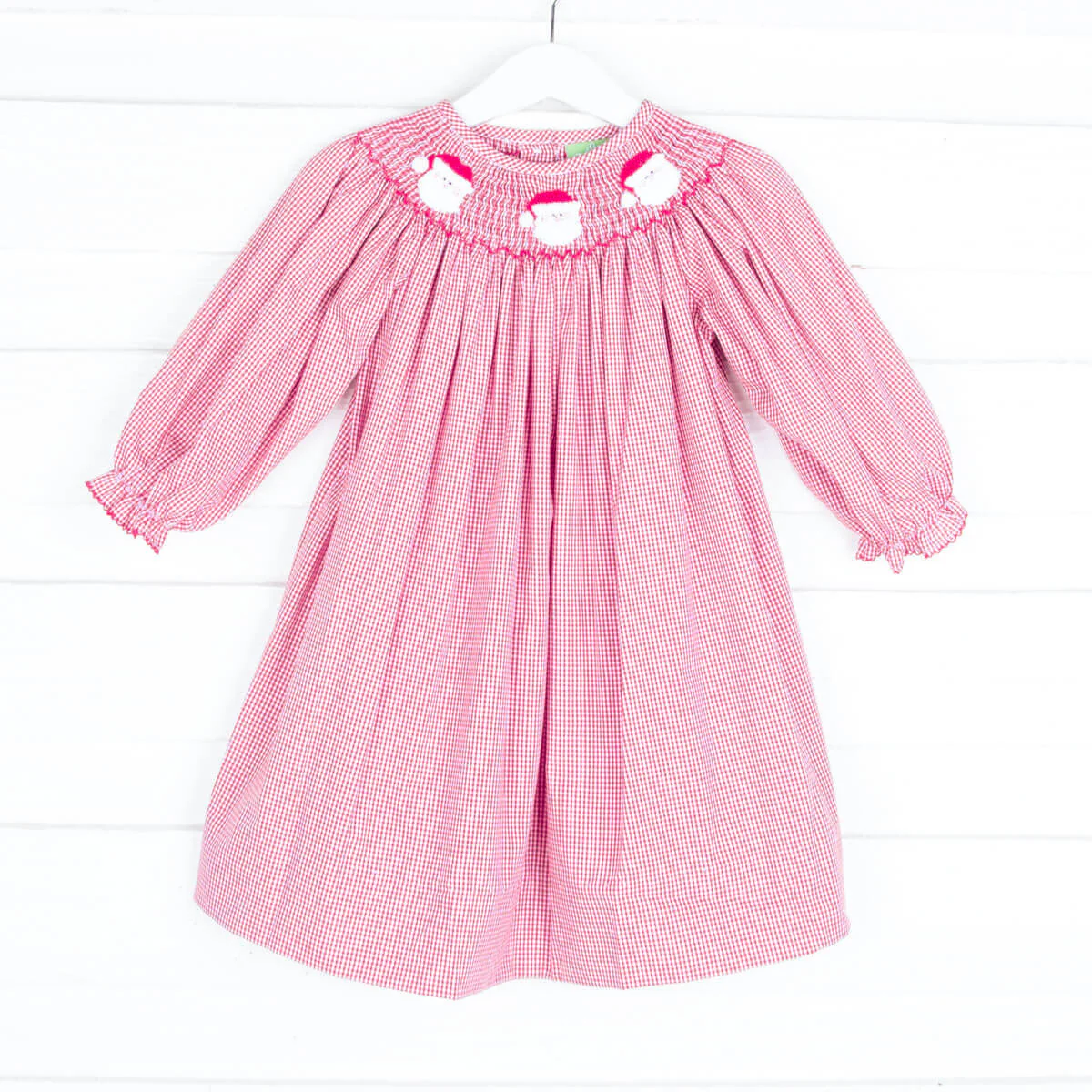 Santa's Favorite Smocked Long Sleeve Dress - Image 3
