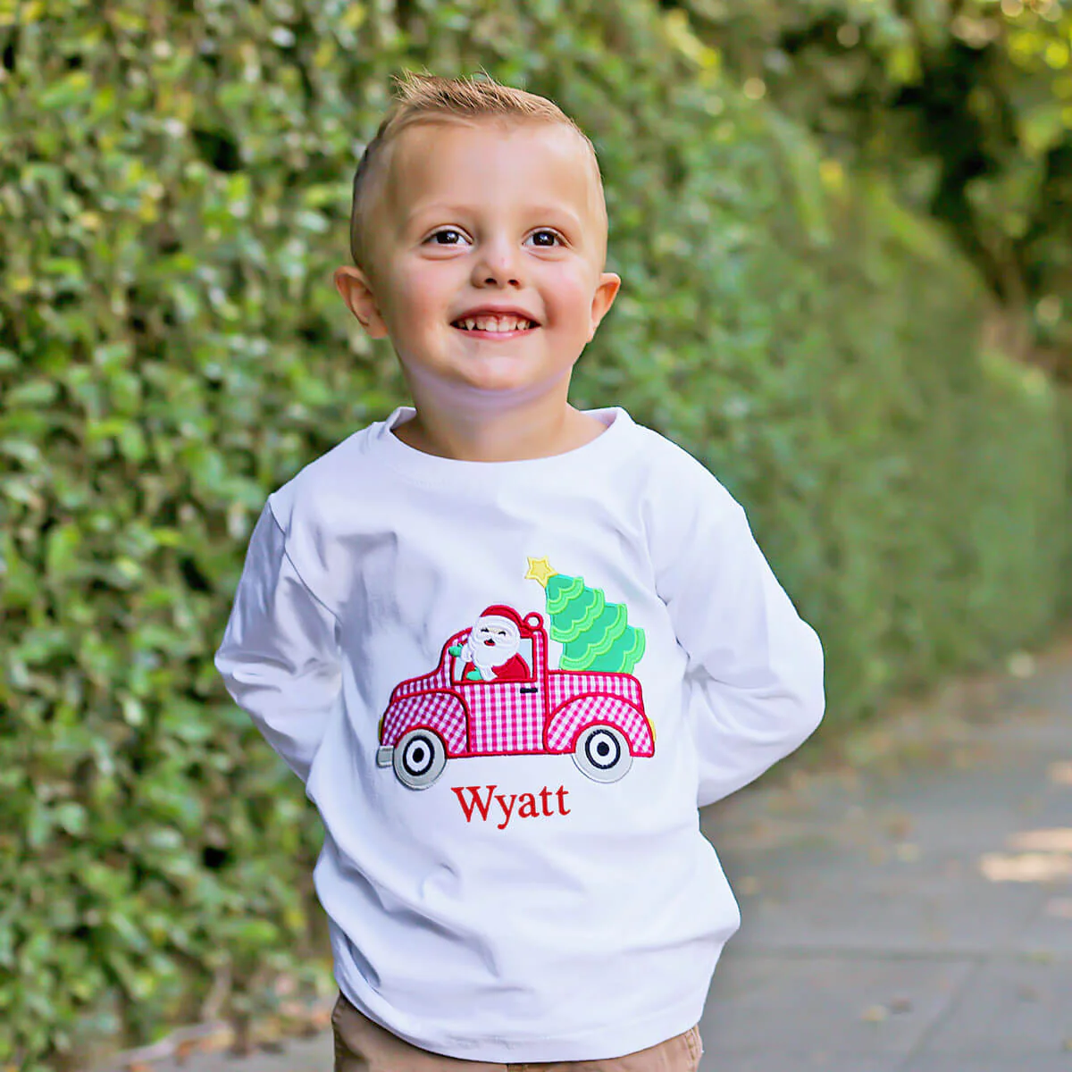 Santa Truck Long Sleeve Shirt