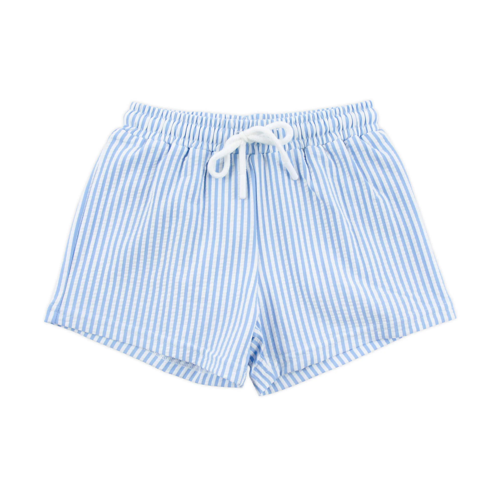Santorini Stripe Swim Trunks Blue - Image 3