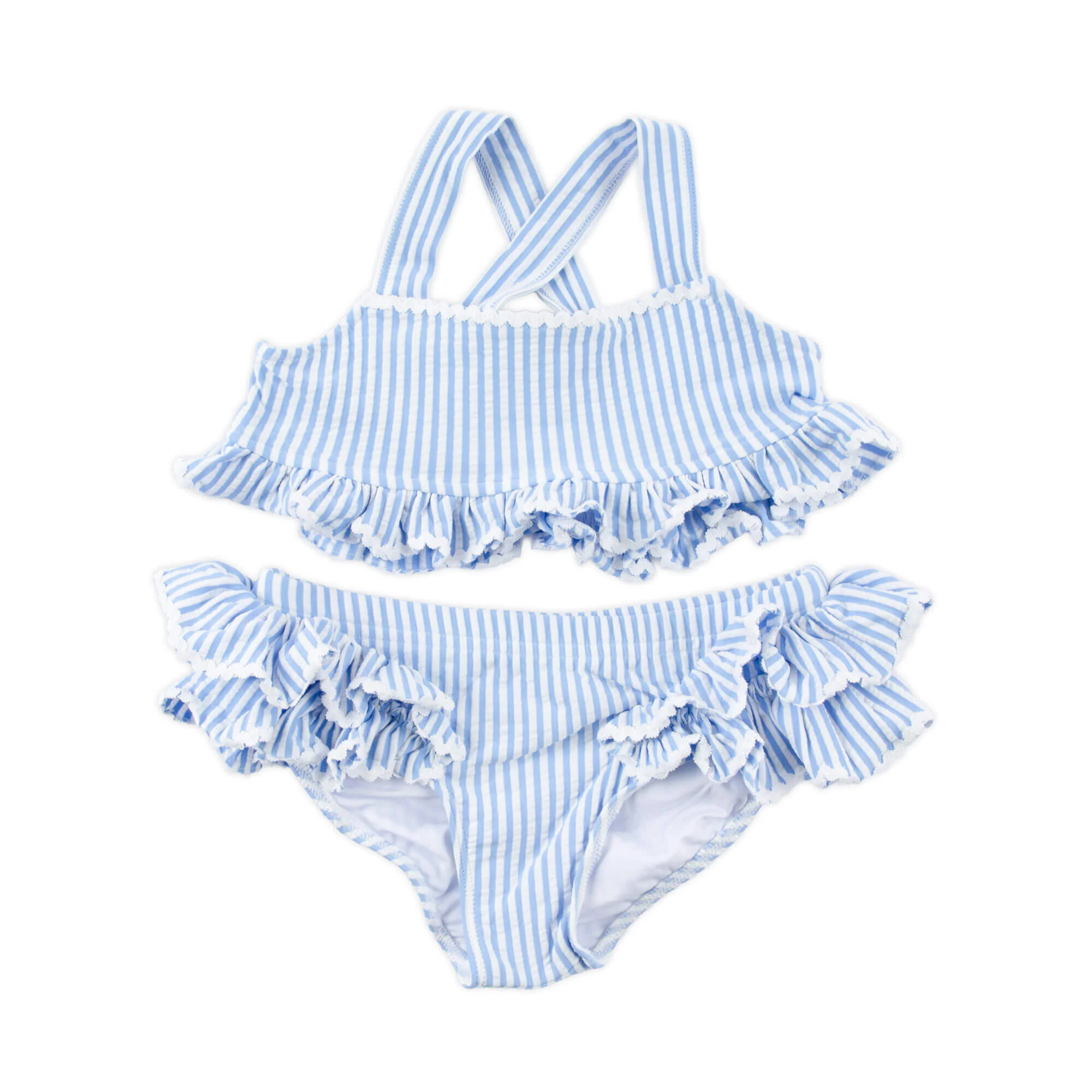 Santorini Blue Two Piece Swimsuit - Image 5