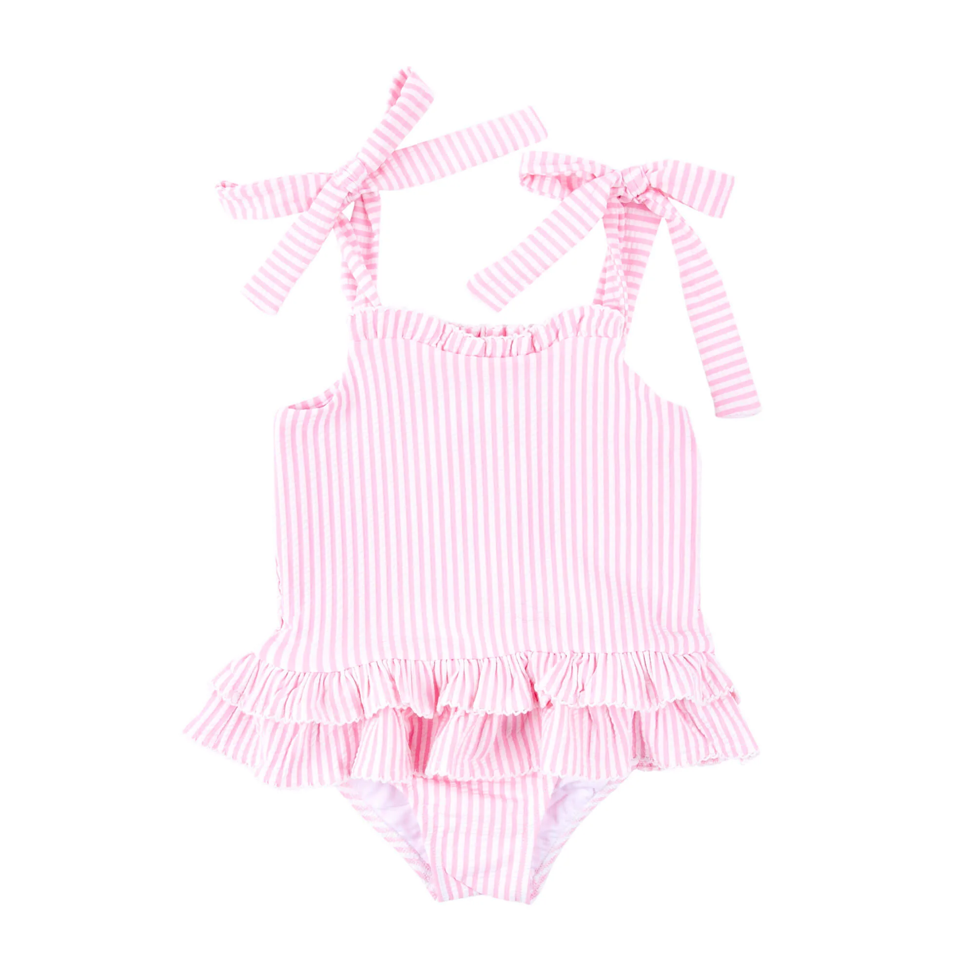 Santorini Pink Stripe One Piece Swimsuit - Image 4