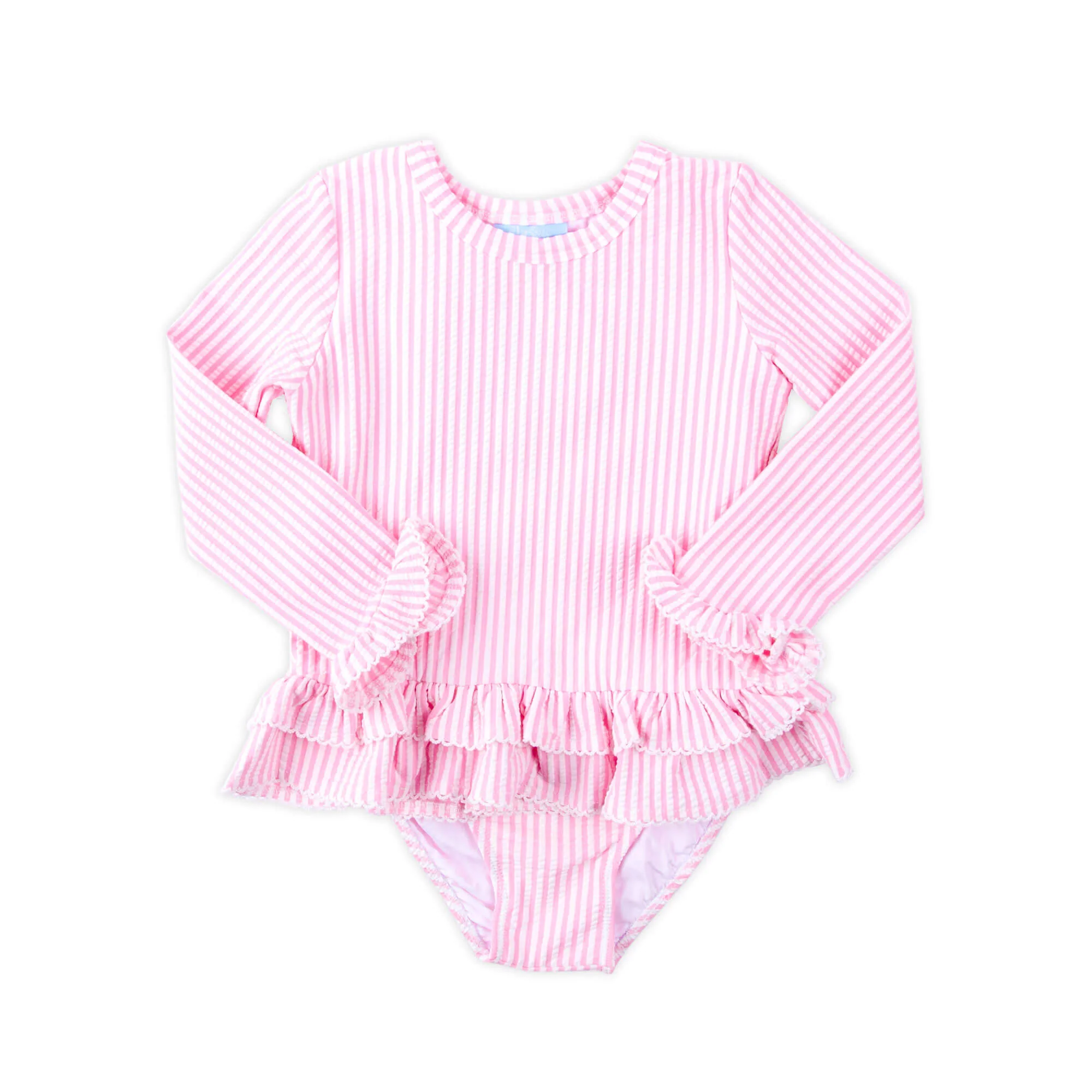 Santorini Pink Stripe Rash Guard Set - Image 6