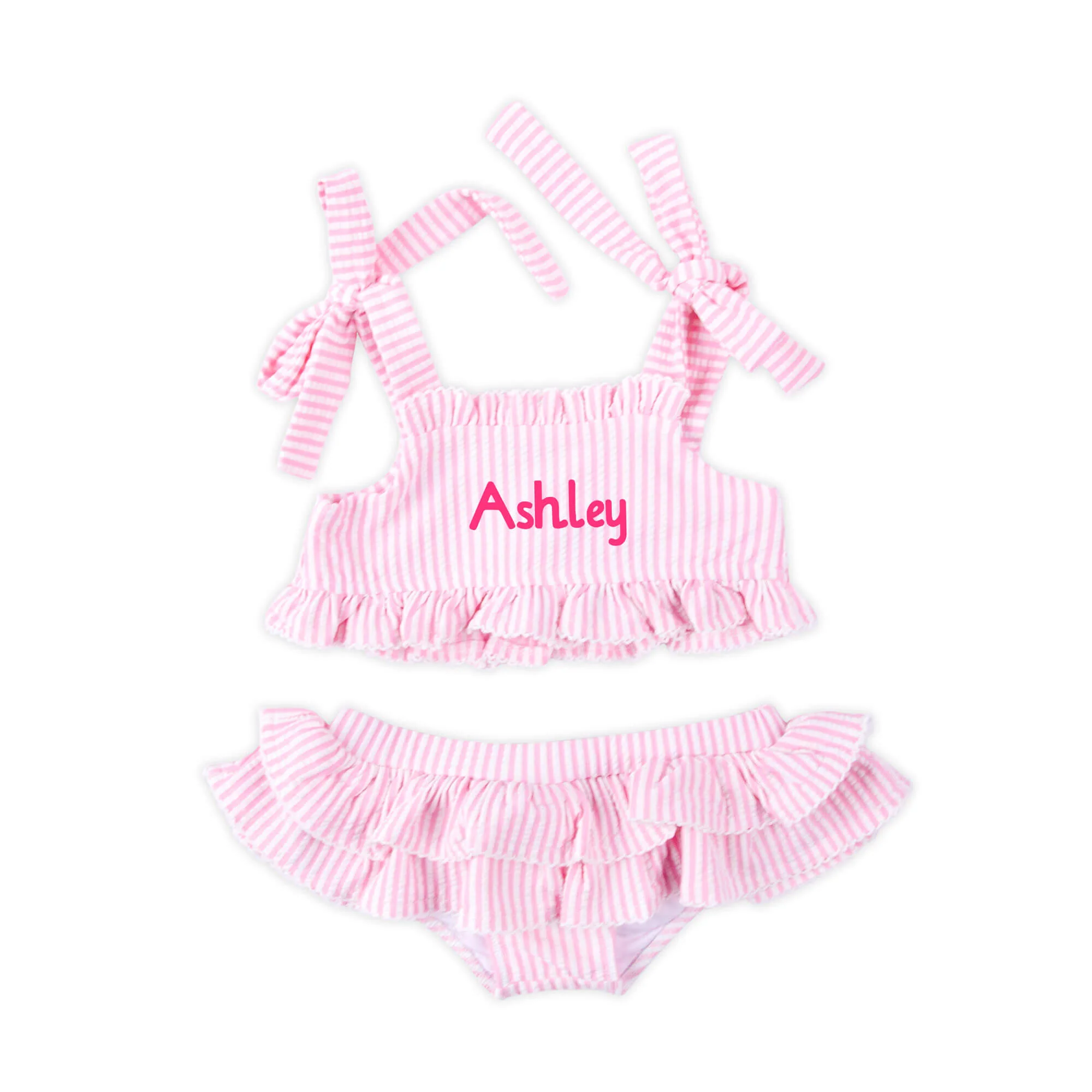 Santorini Pink Two Piece Swimsuit - Image 2