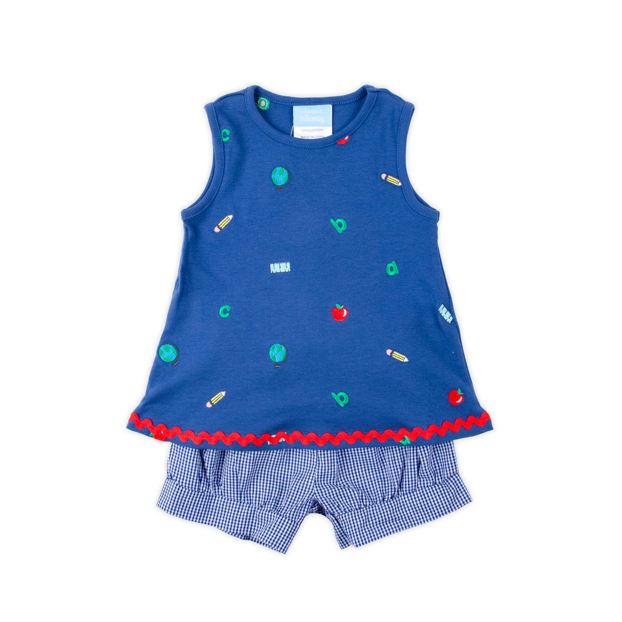 School Rules Blue Gingham Eleanor Short Set - Image 2