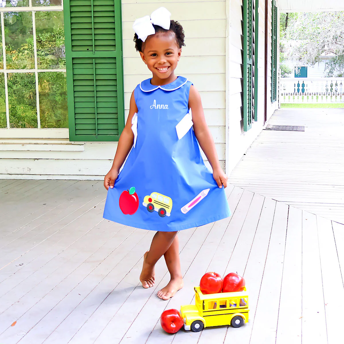 School Time Royal Blue Grace Dress - Image 3