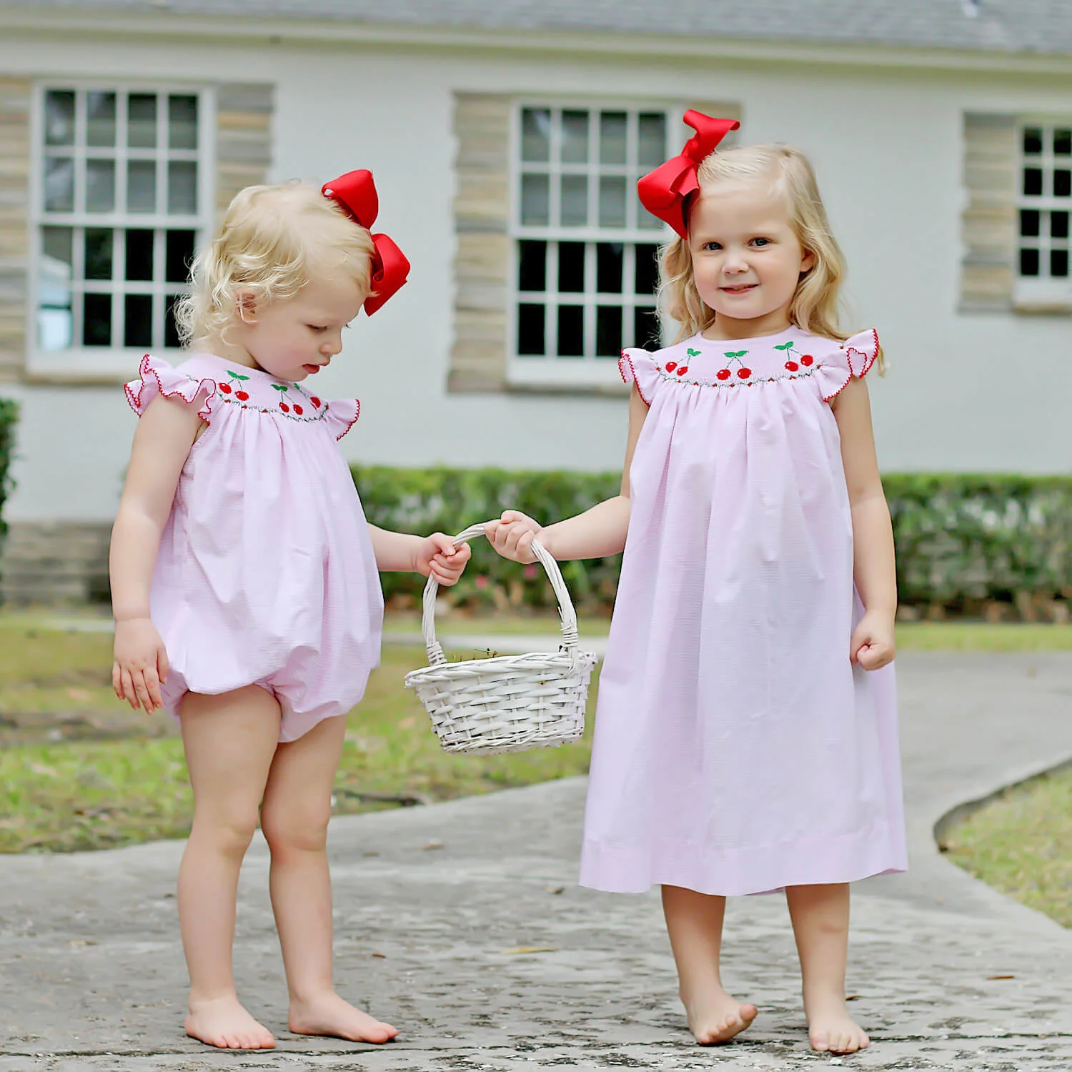 Pink Stripe Cherry Smocked Dress - Image 8