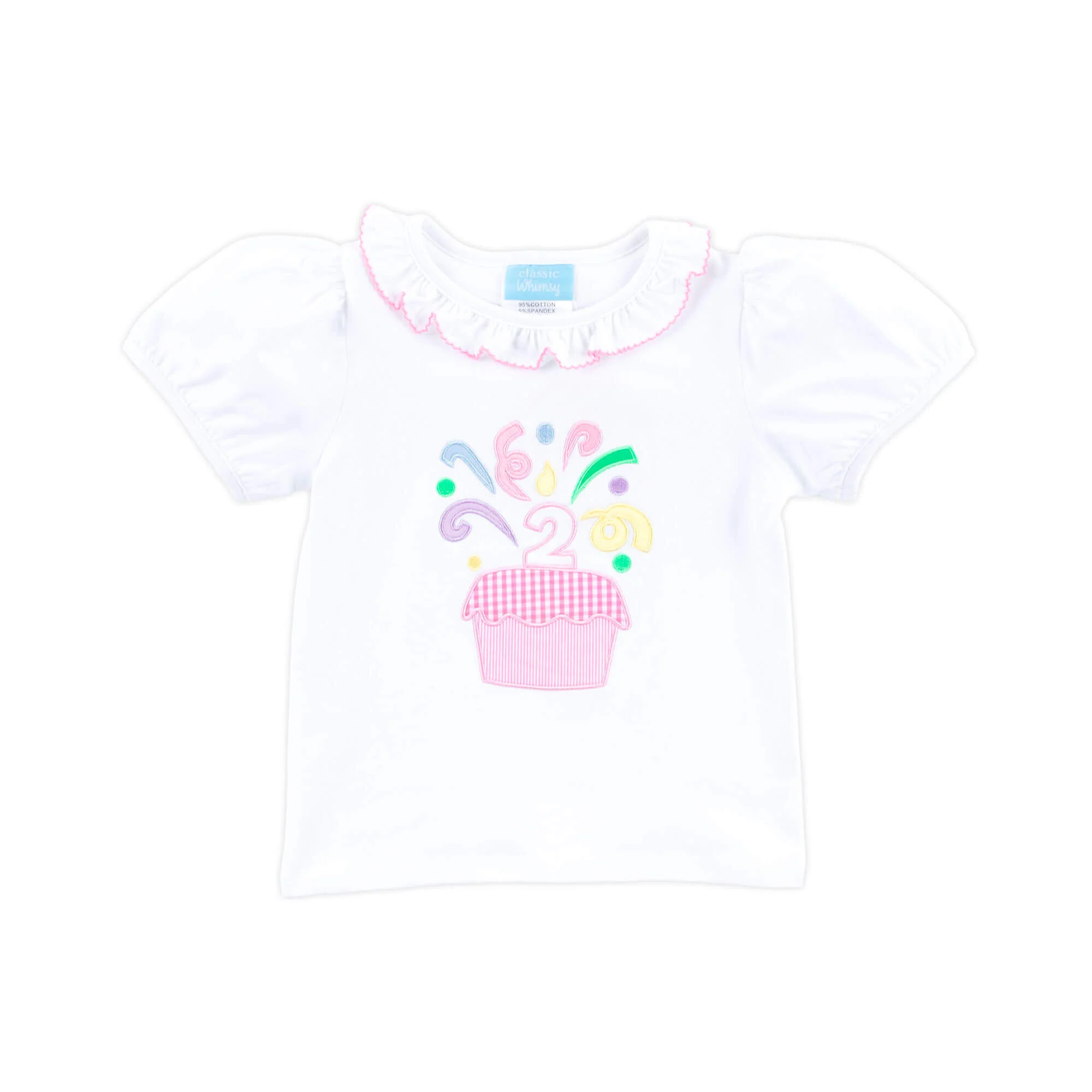 Second Birthday Cupcake Ruffle Top - Image 3