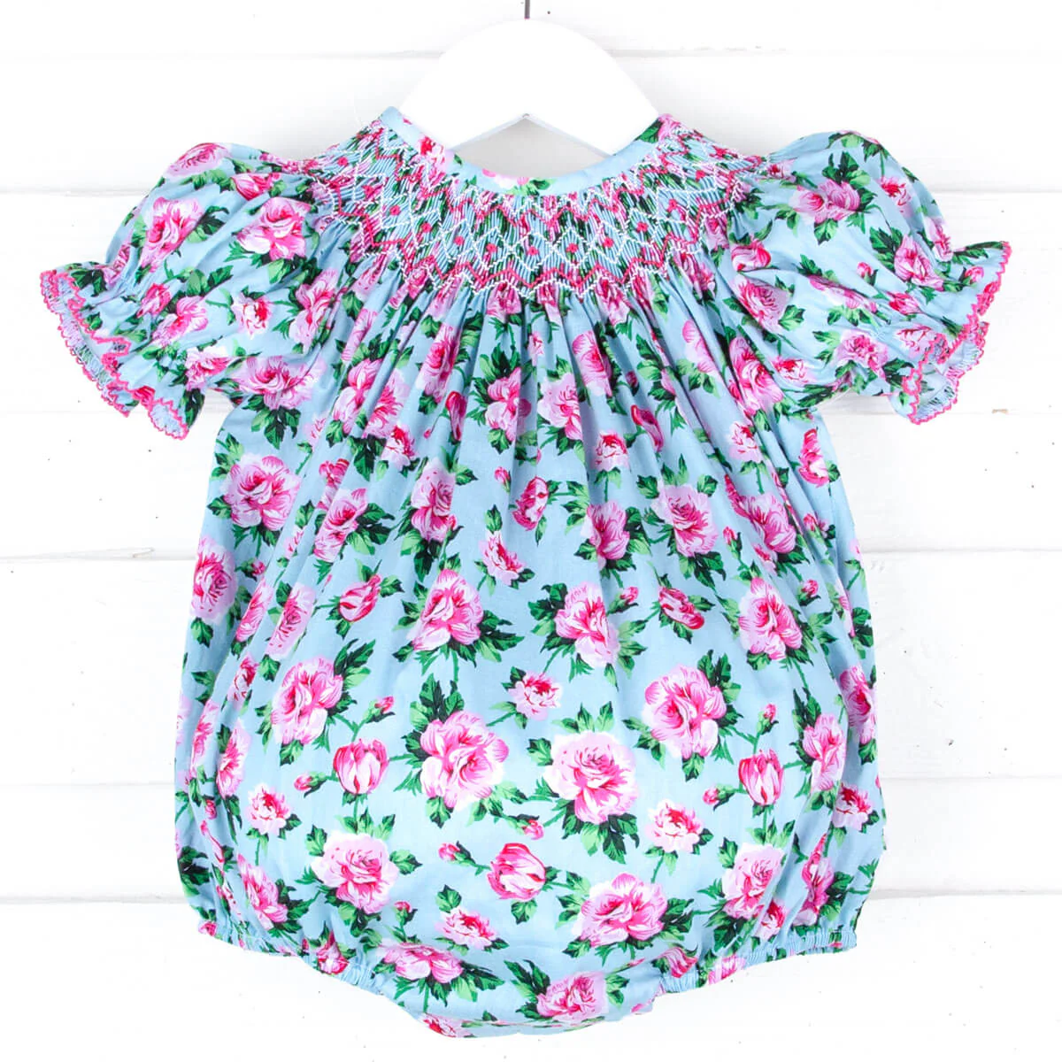 Secret Garden Pink Smocked Bubble - Image 2