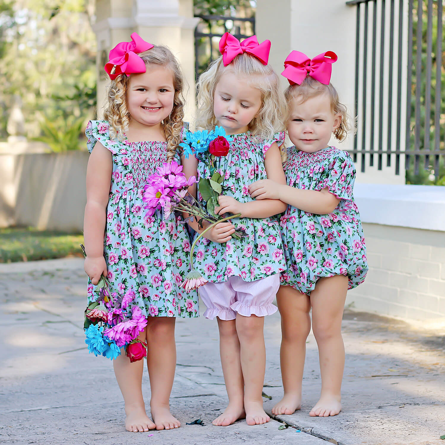 Secret Garden Pink Smocked Bubble - Image 4