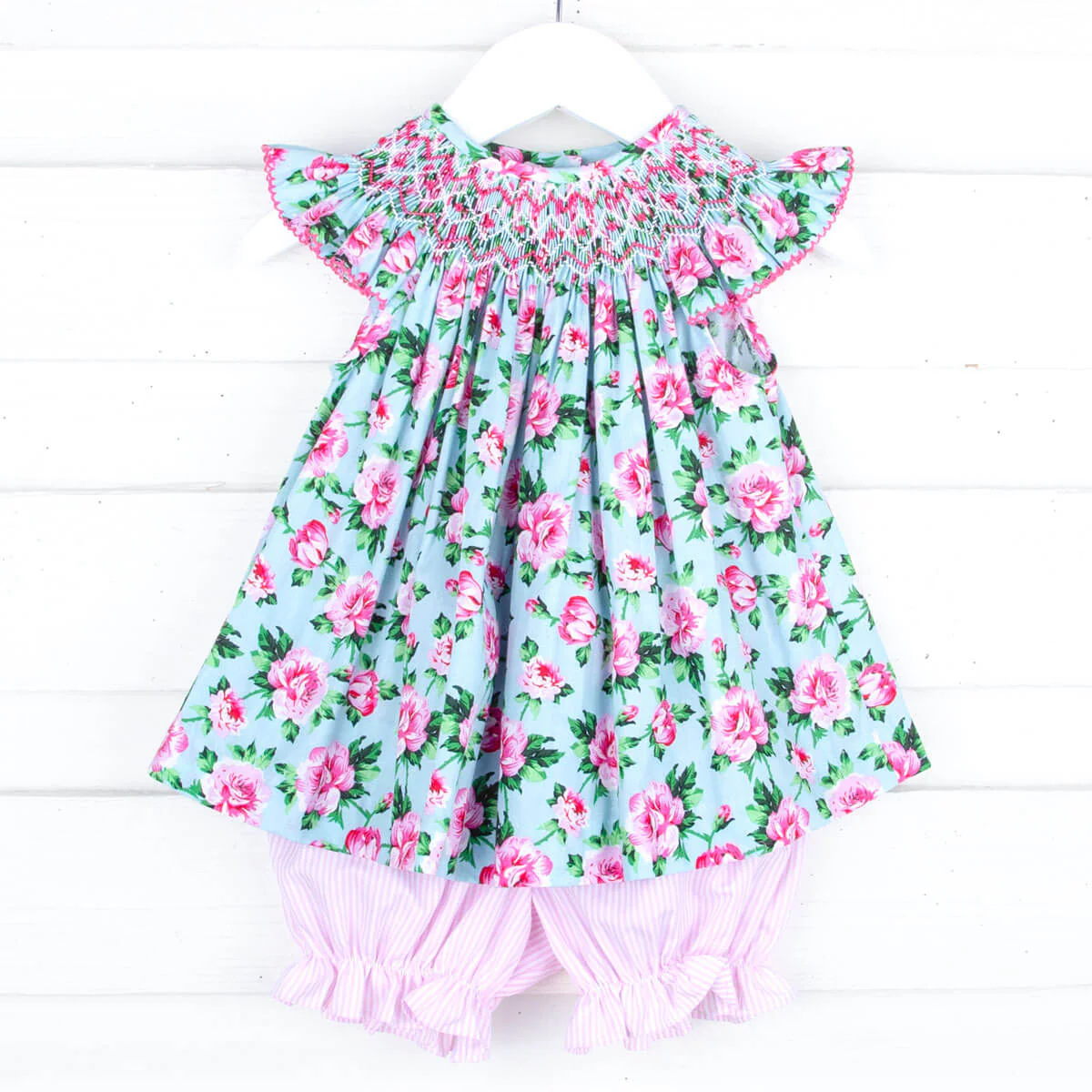 Secret Garden Pink Smocked Bloomer Set - Image 2