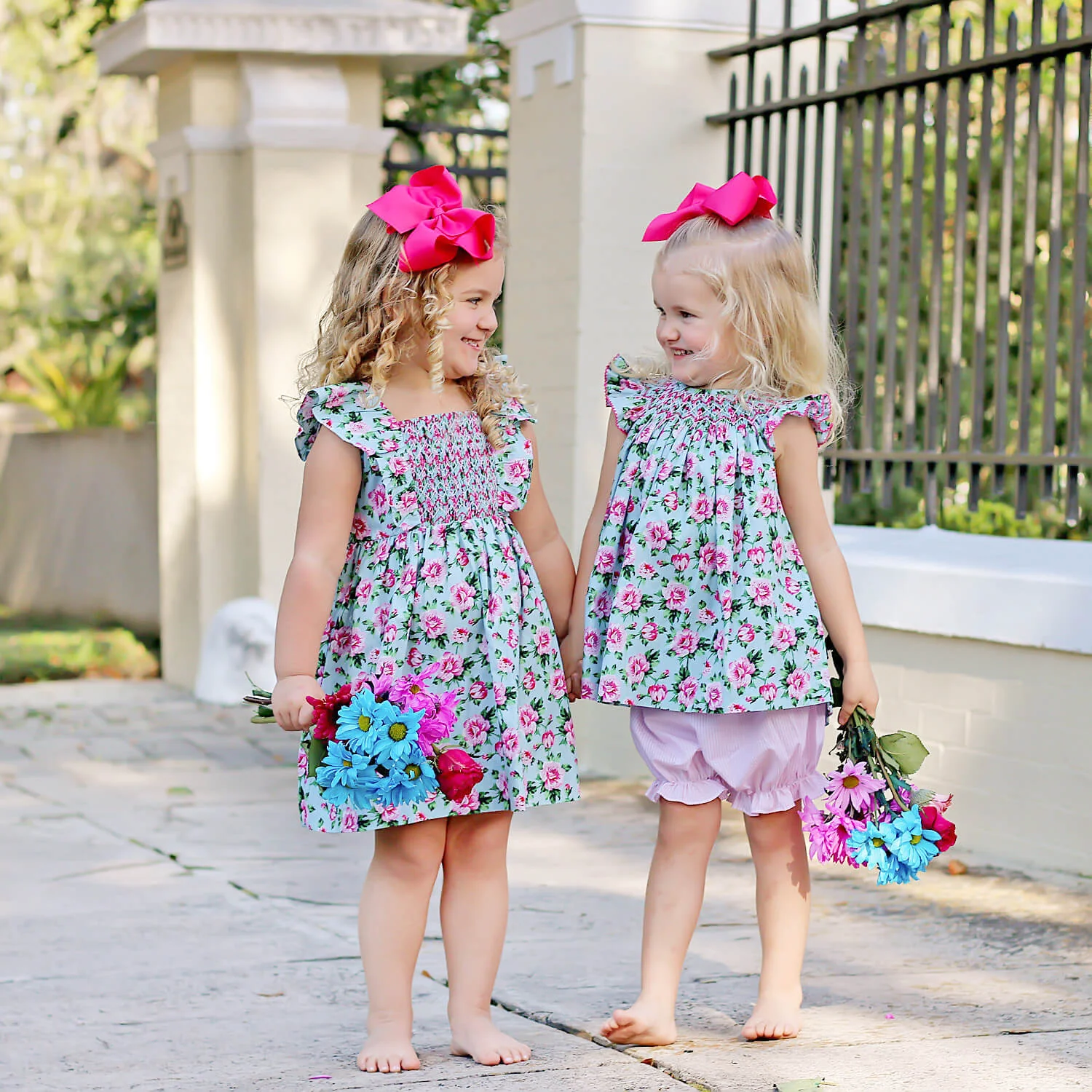 Secret Garden Pink Smocked Bloomer Set - Image 4