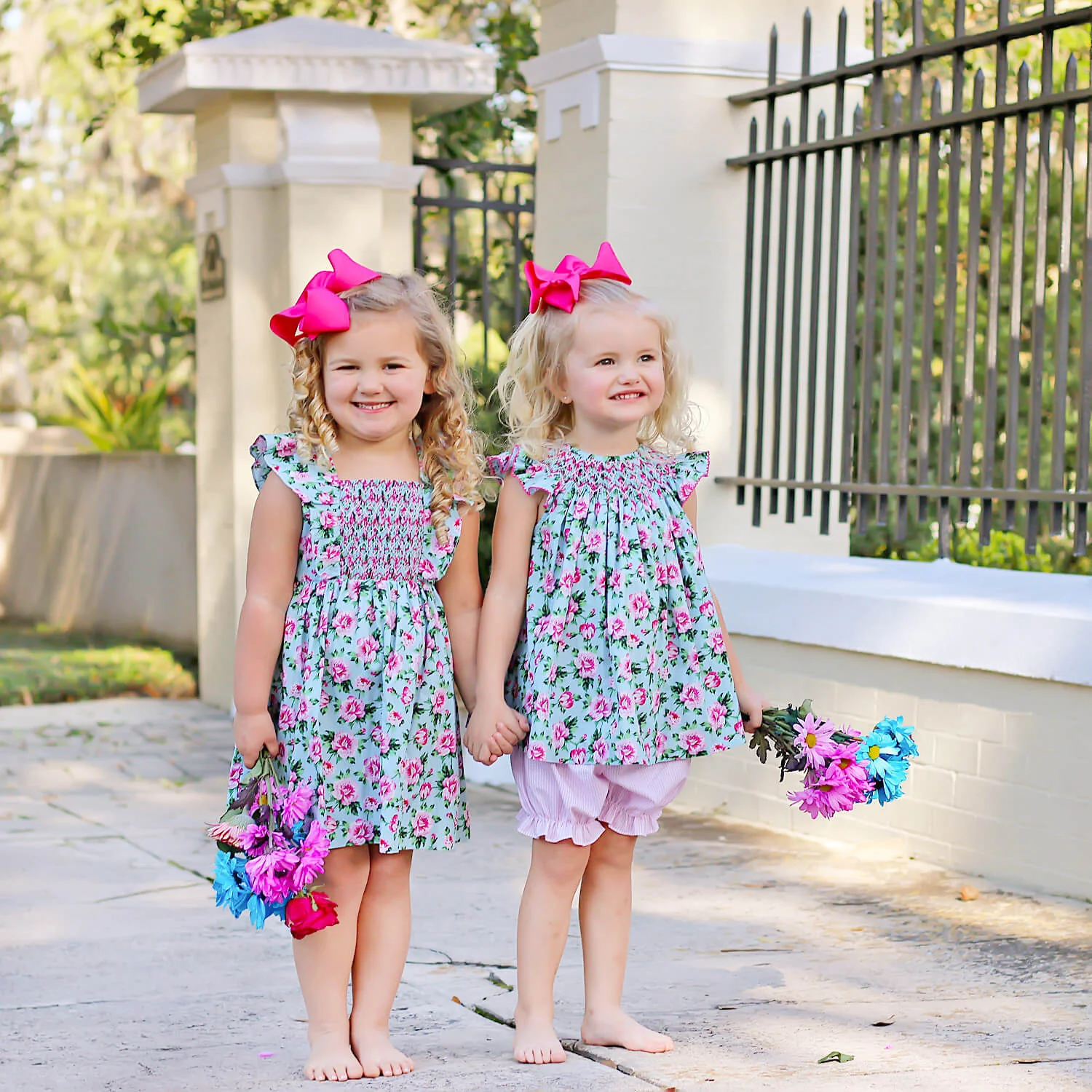 Secret Garden Pink Smocked Bloomer Set - Image 5