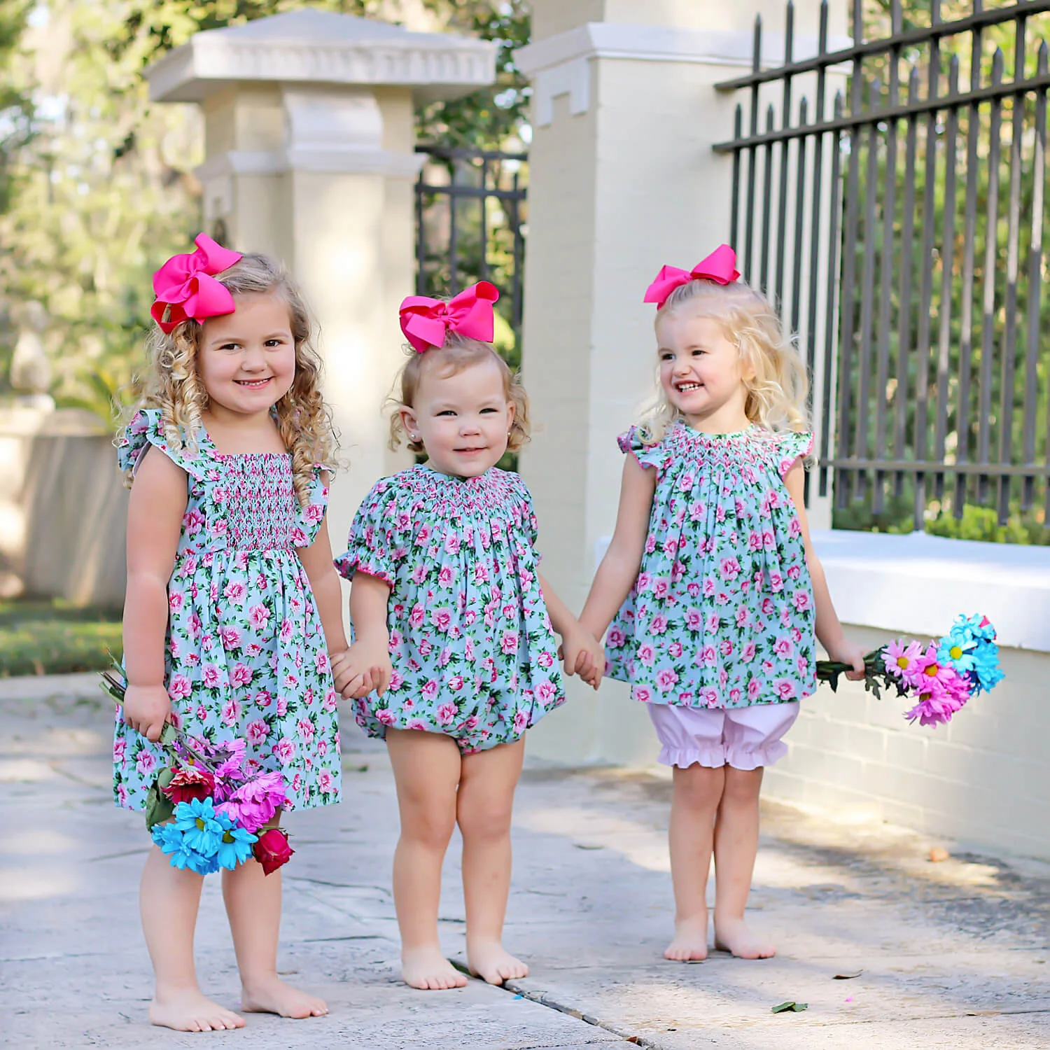Secret Garden Pink Smocked Bloomer Set - Image 8