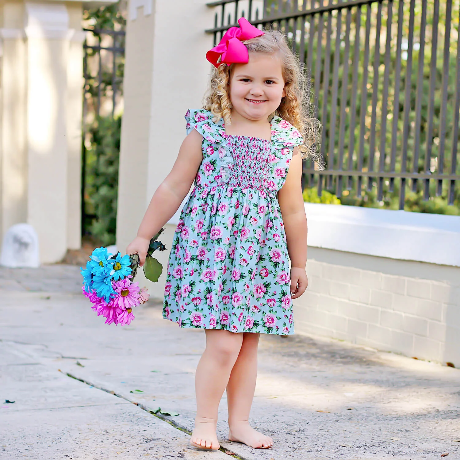 Secret Garden Pink Smocked Hannah Dress - Image 3