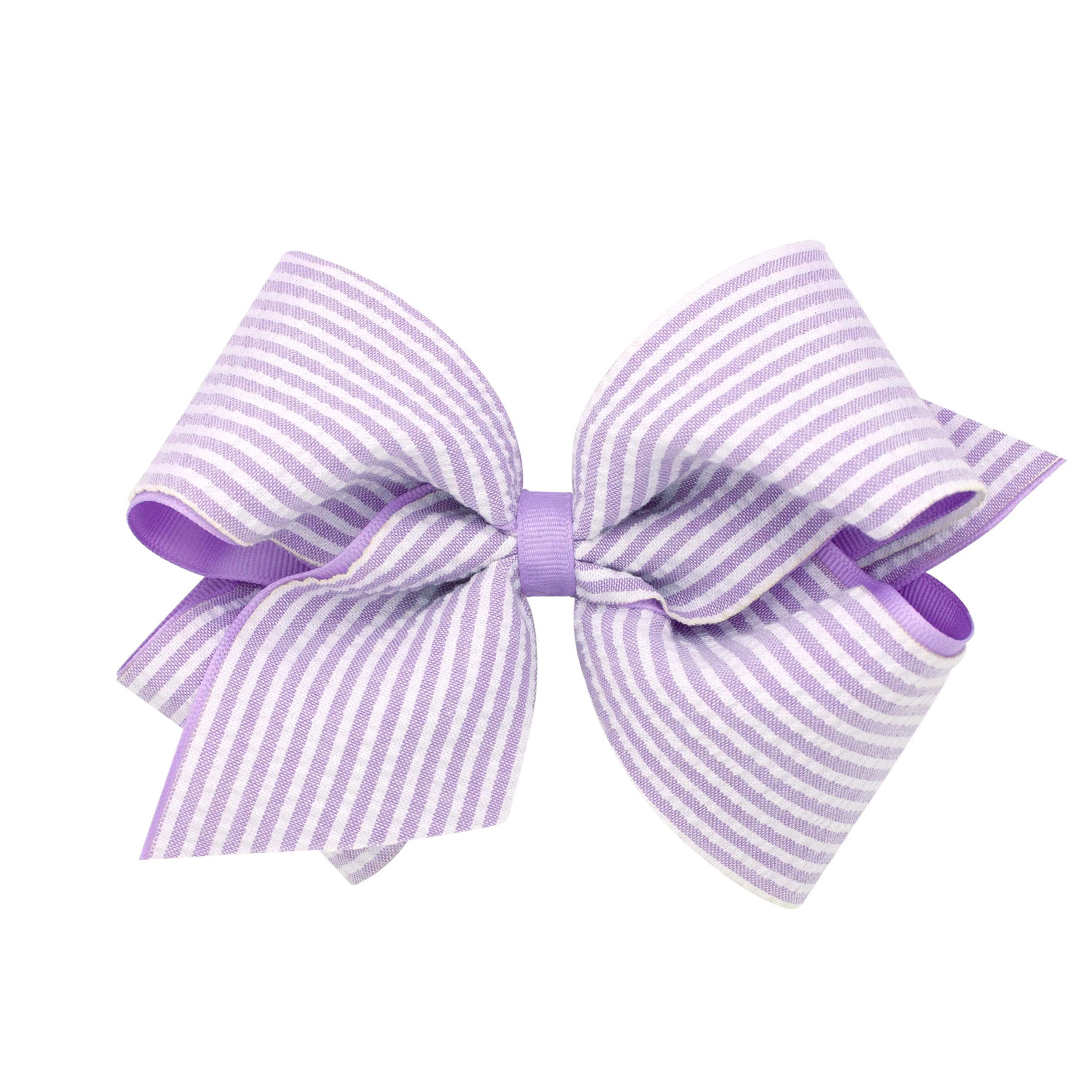 Seersucker Overlay Hair Bow - Image 6