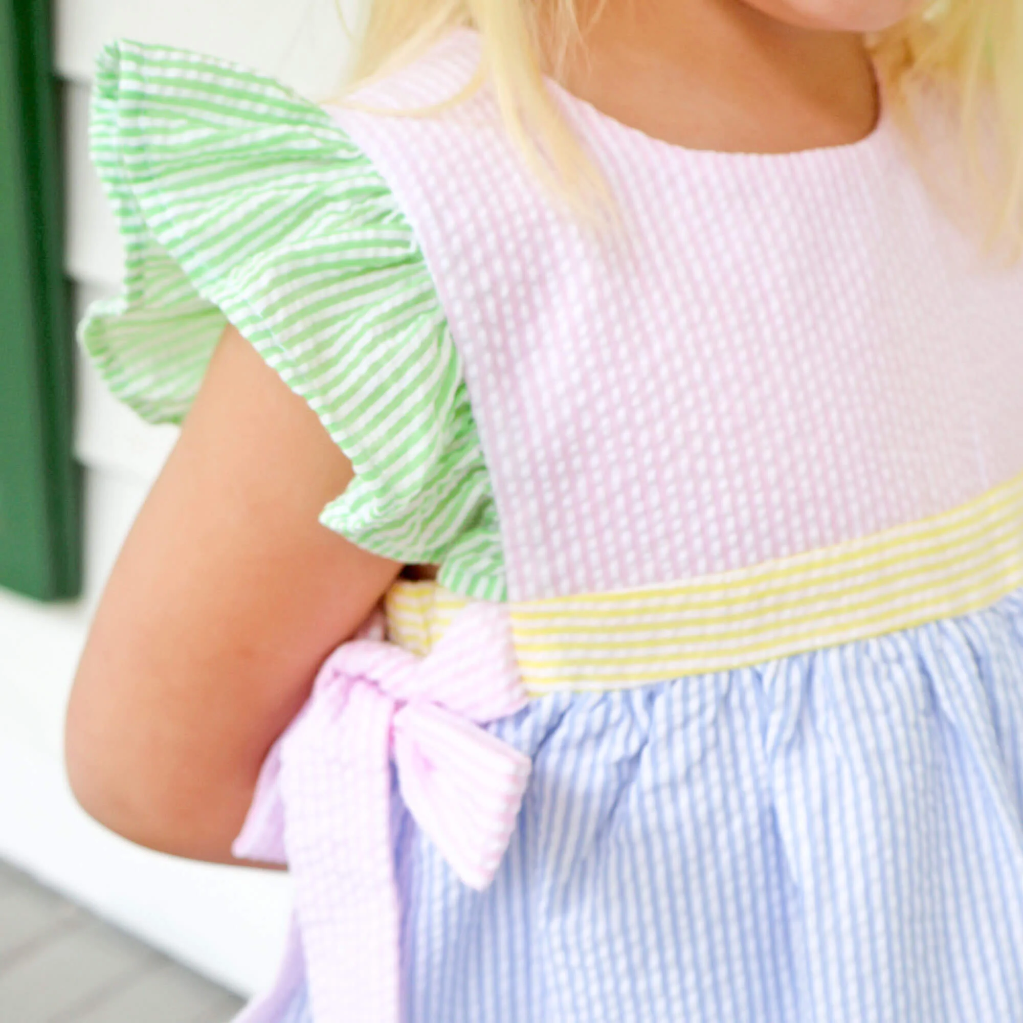 Multi Stripe Seersucker Avery Dress - Image 3