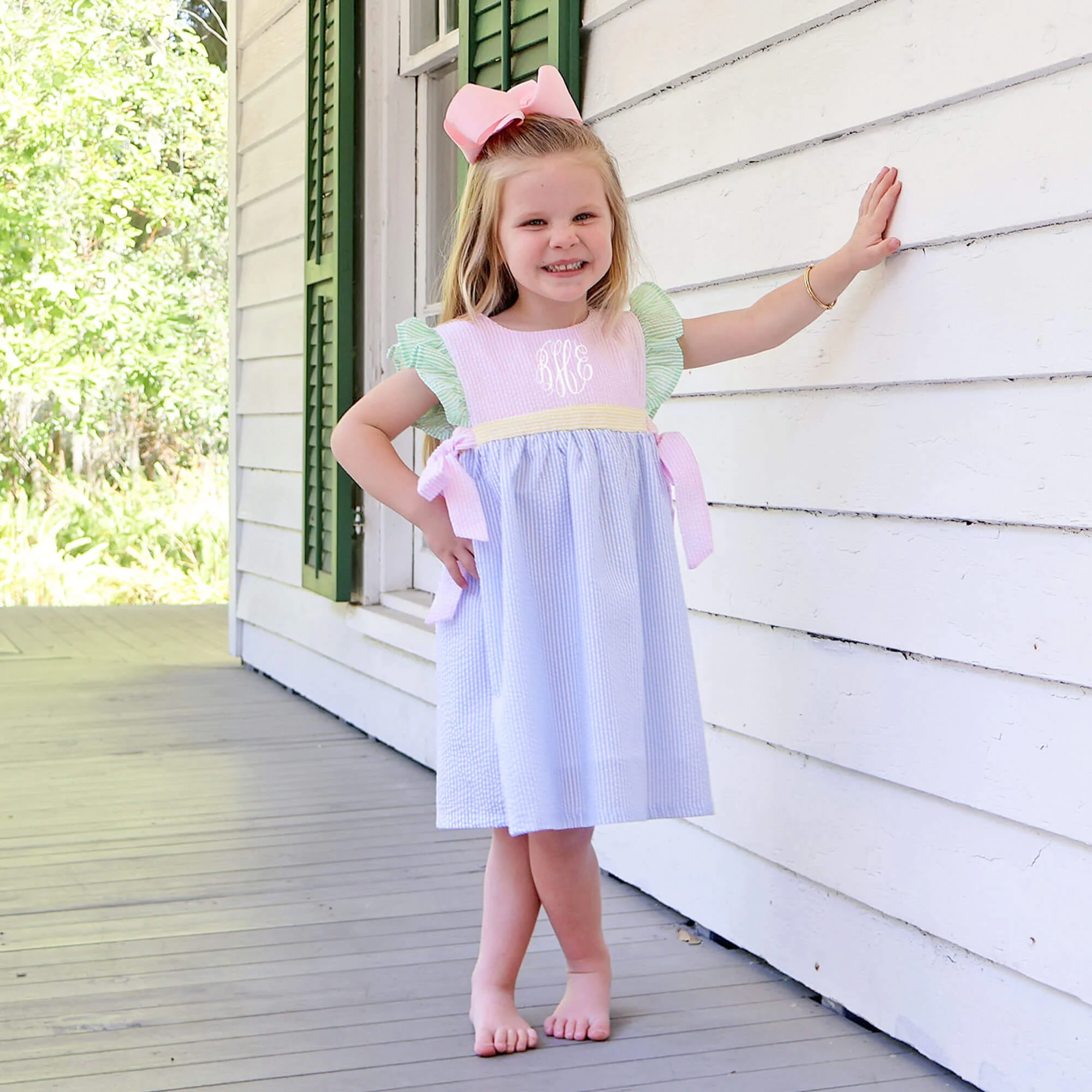 Multi Stripe Seersucker Avery Dress - Image 6